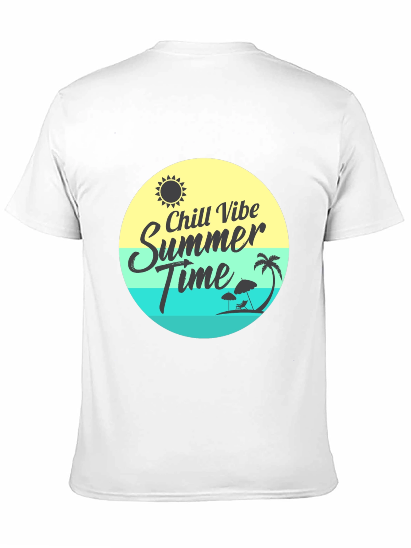 Chill Vibe Summer Time Graphic Tee - Black