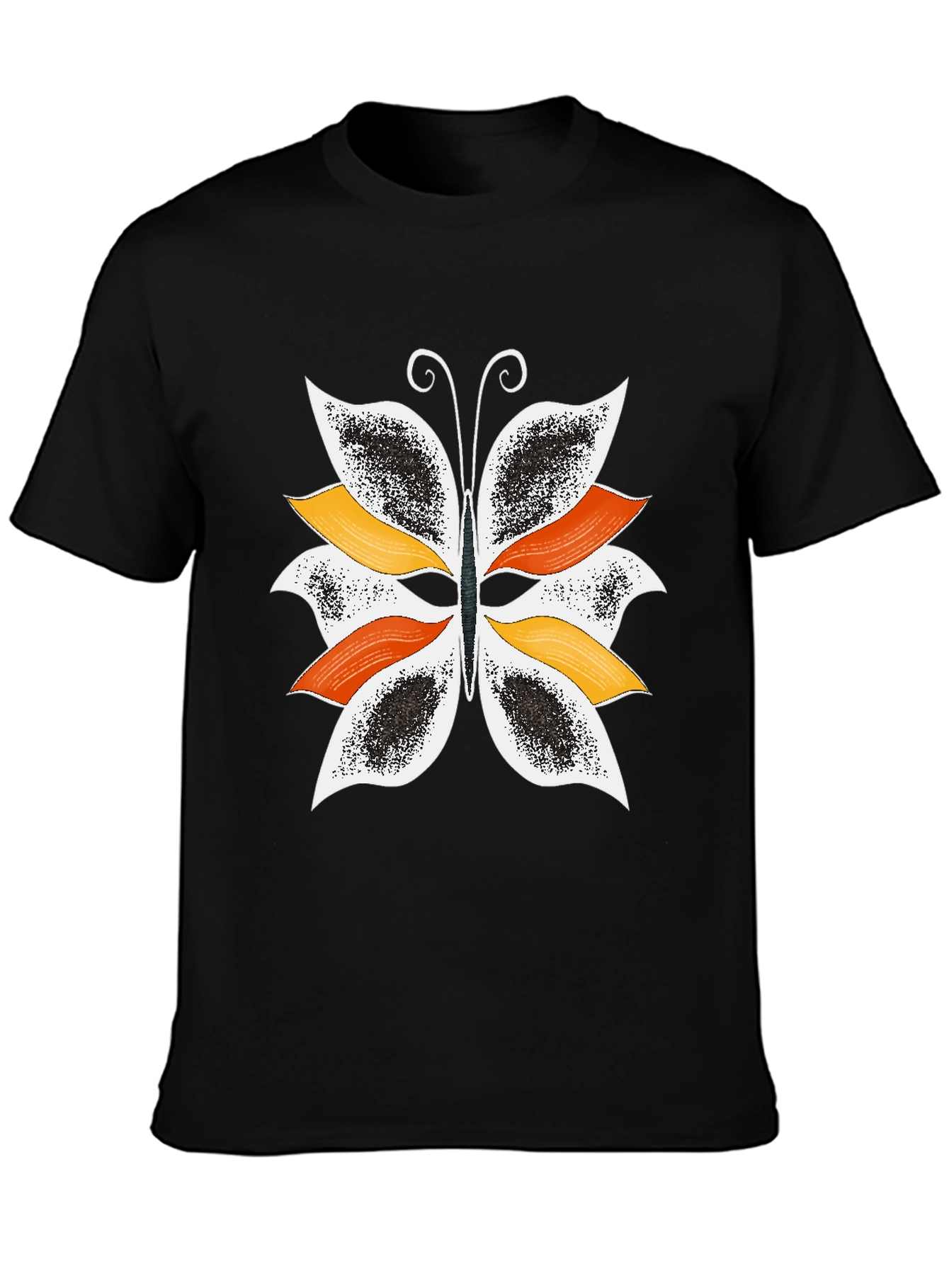 Butterfly Graphic Print Black T-Shirt for Men