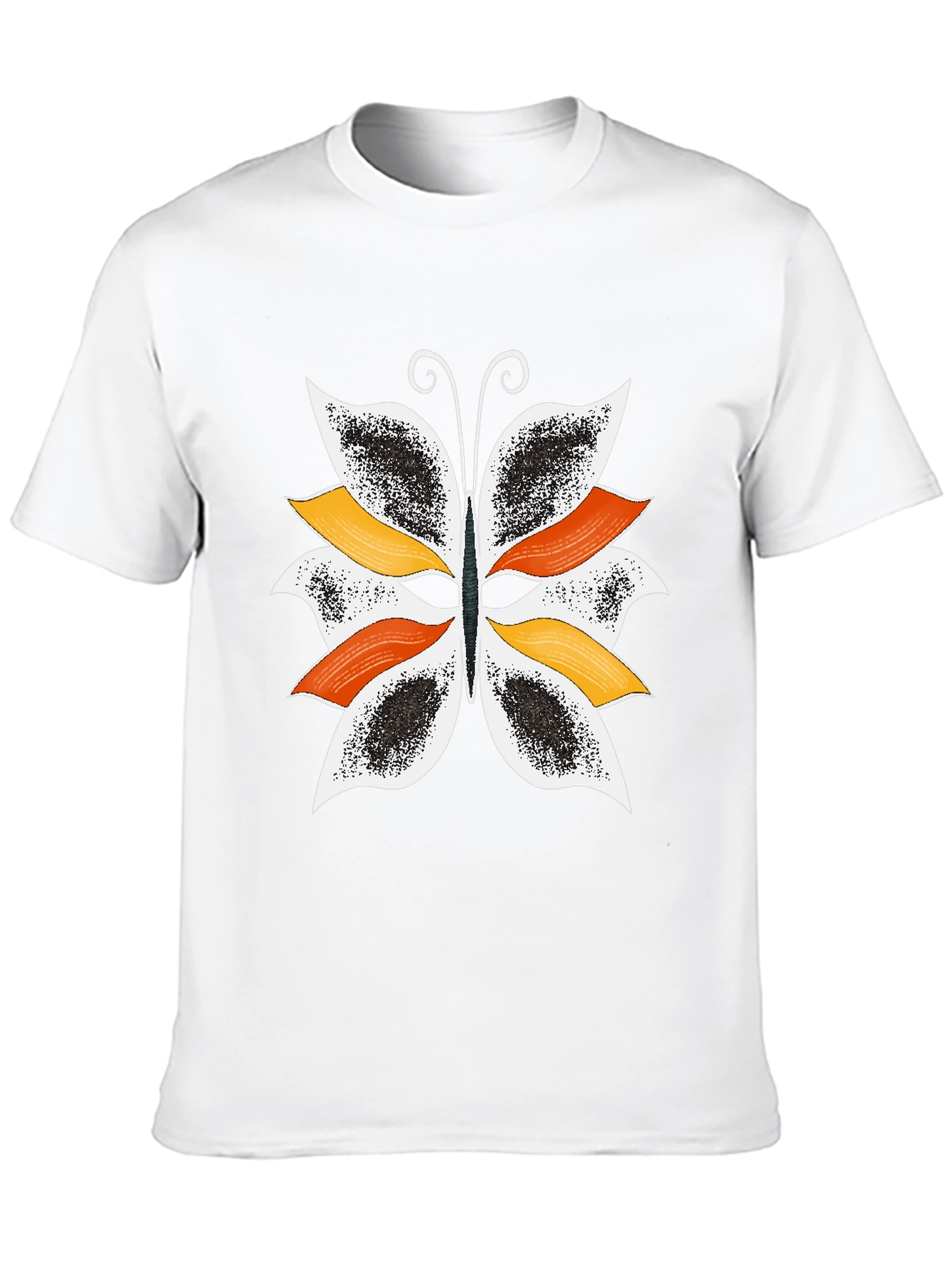 Butterfly Graphic Print Black T-Shirt for Men
