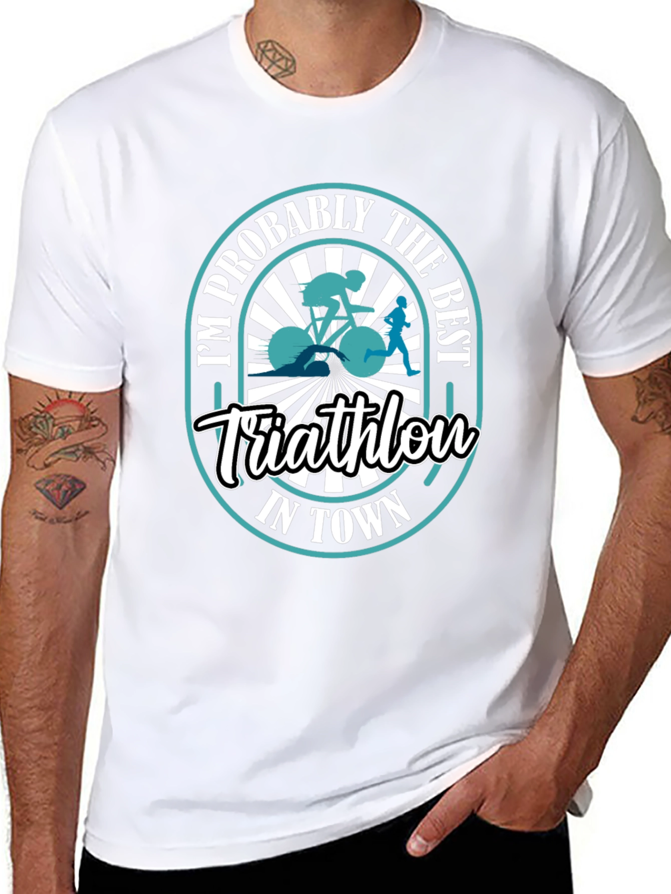 Best Triathlon in Town Graphic T-Shirt