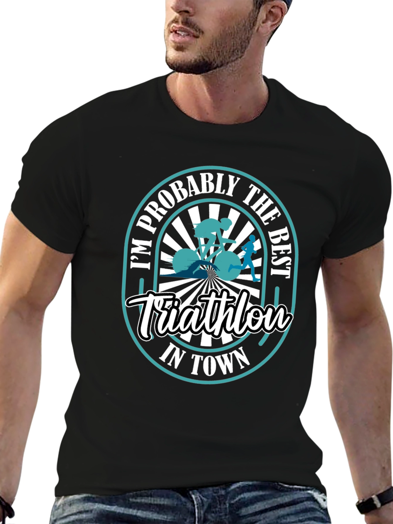 Best Triathlon in Town Graphic T-Shirt
