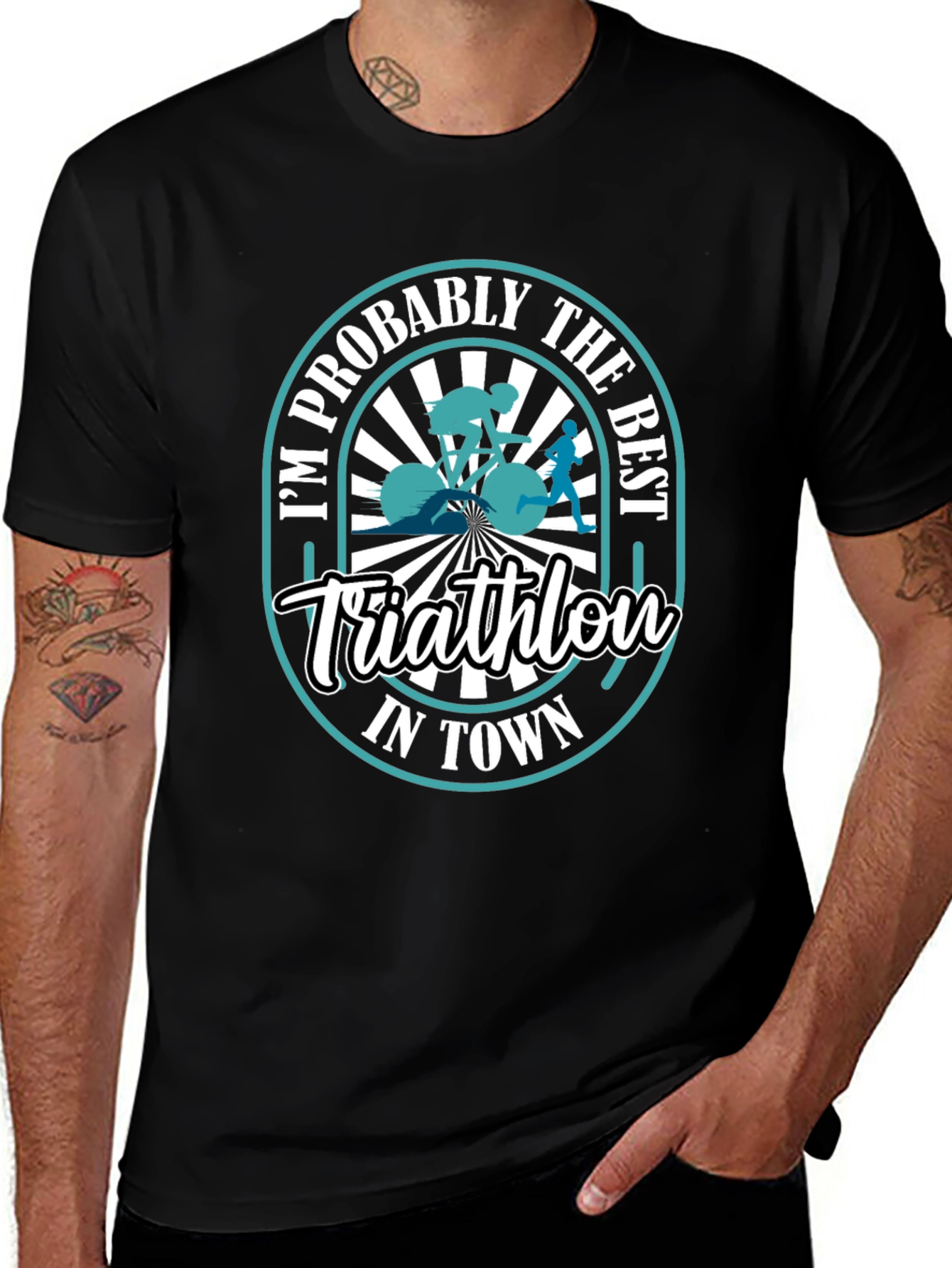 Best Triathlon in Town Graphic T-Shirt