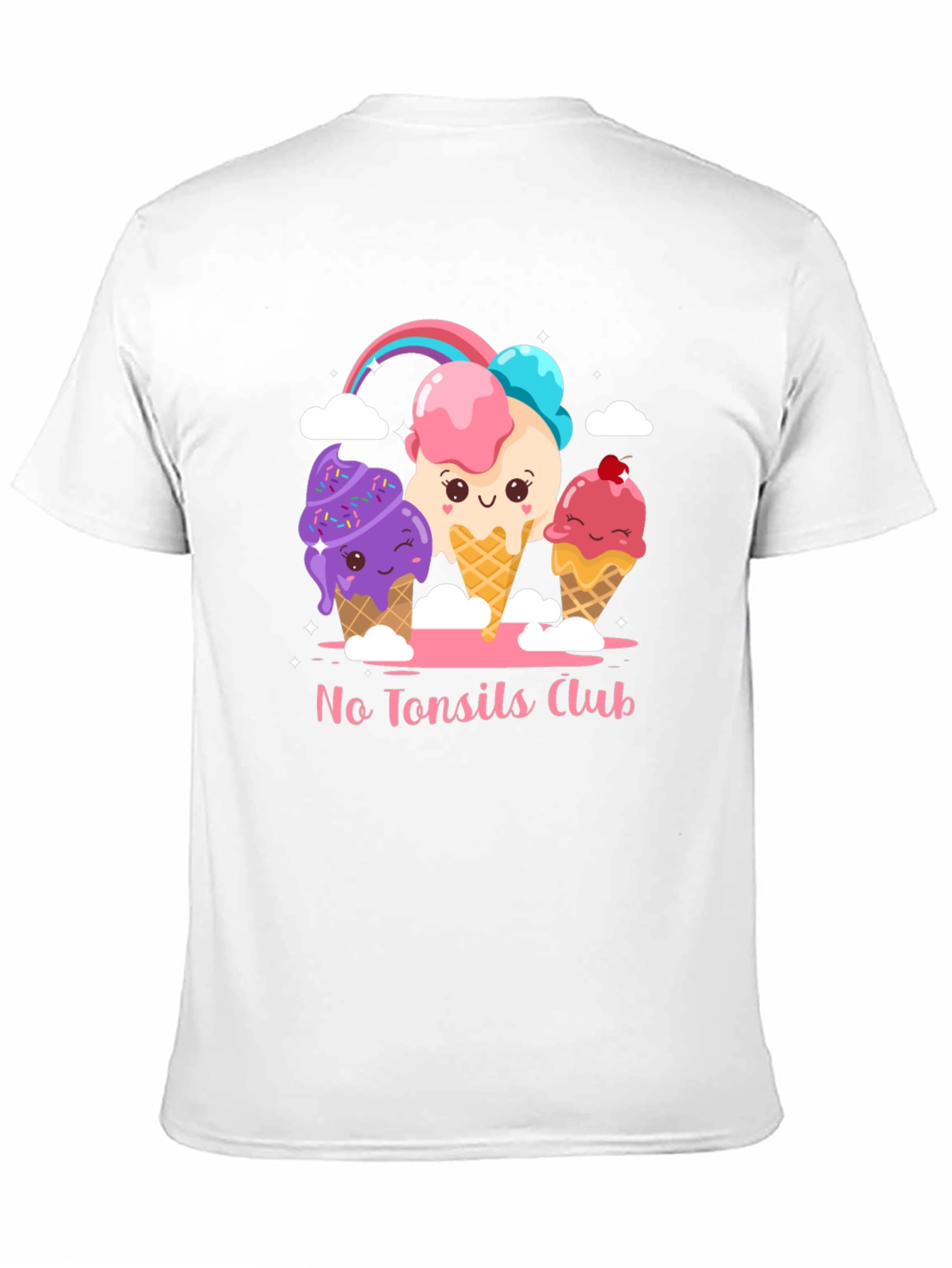No Tonsils Club Ice Cream Graphic T-Shirt