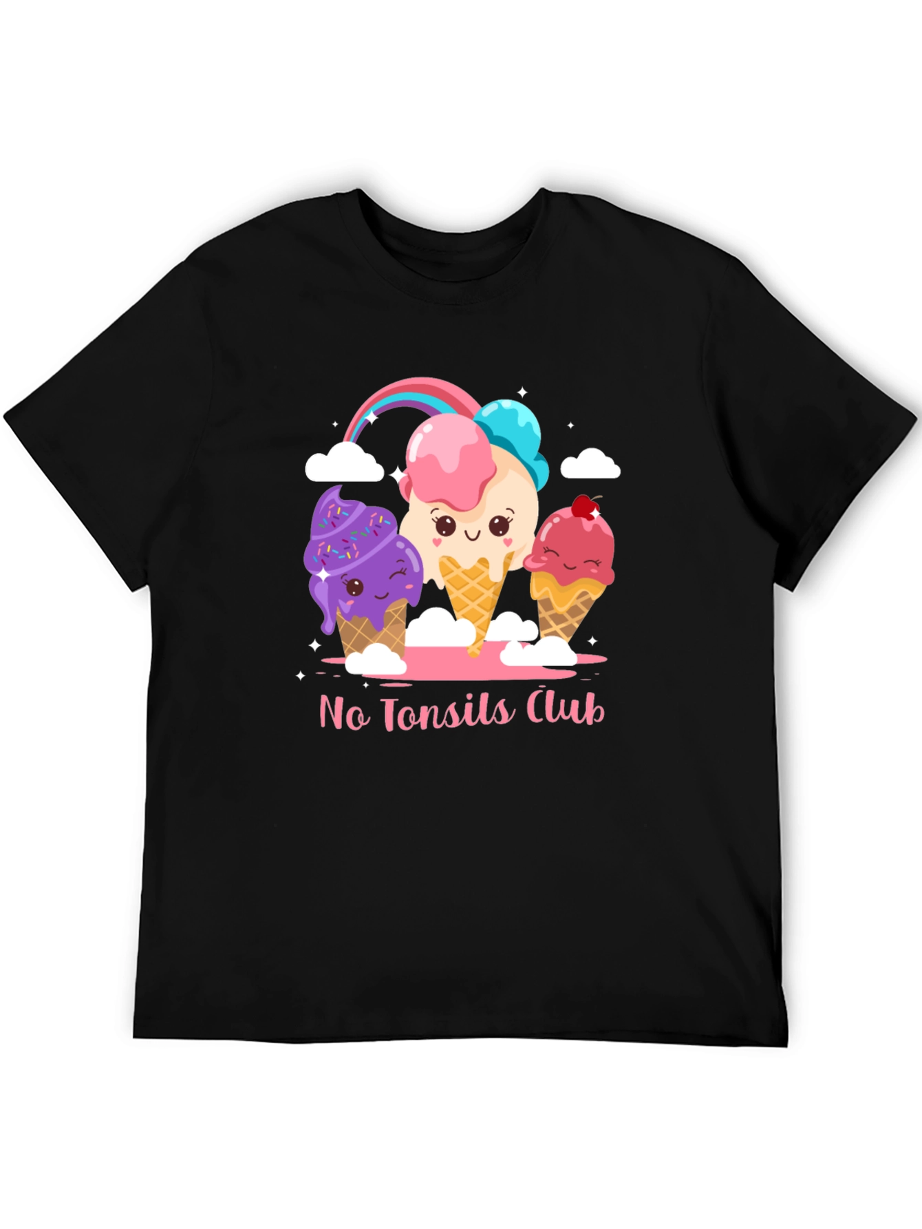 No Tonsils Club Ice Cream Graphic T-Shirt