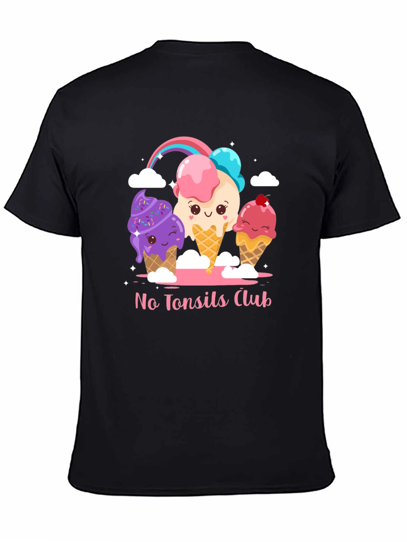 No Tonsils Club Ice Cream Graphic T-Shirt