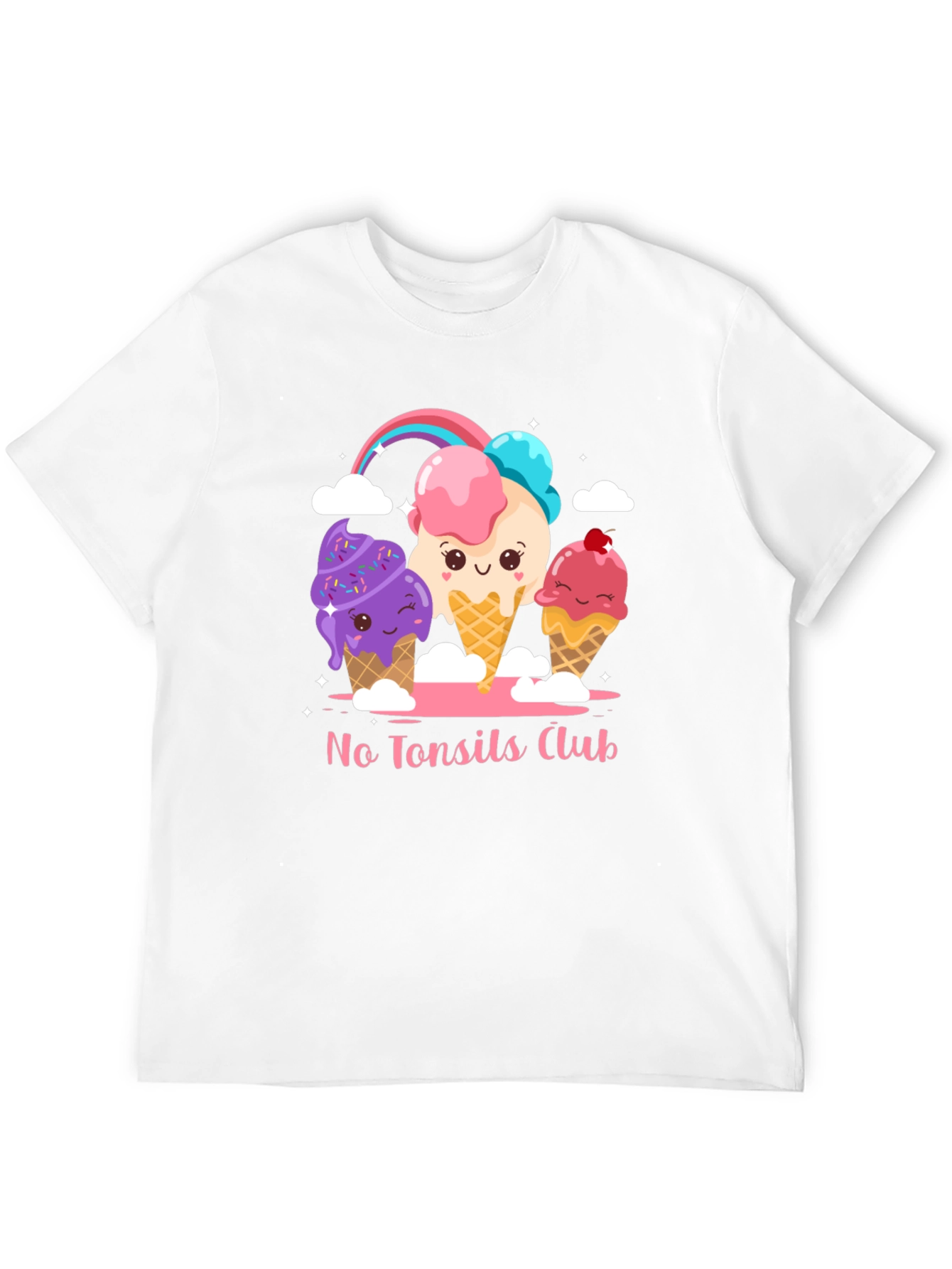 No Tonsils Club Ice Cream Graphic T-Shirt