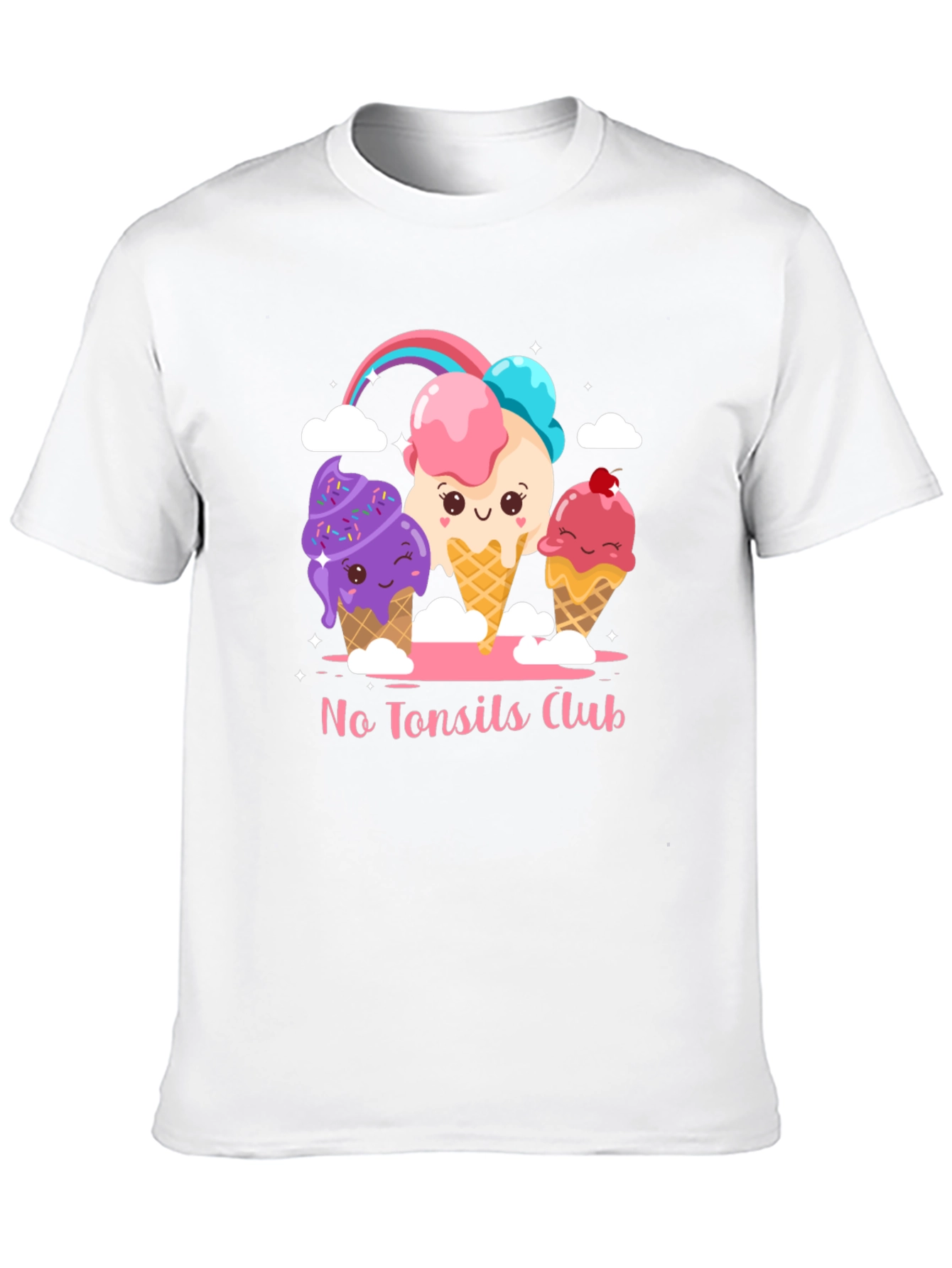 No Tonsils Club Ice Cream Graphic T-Shirt