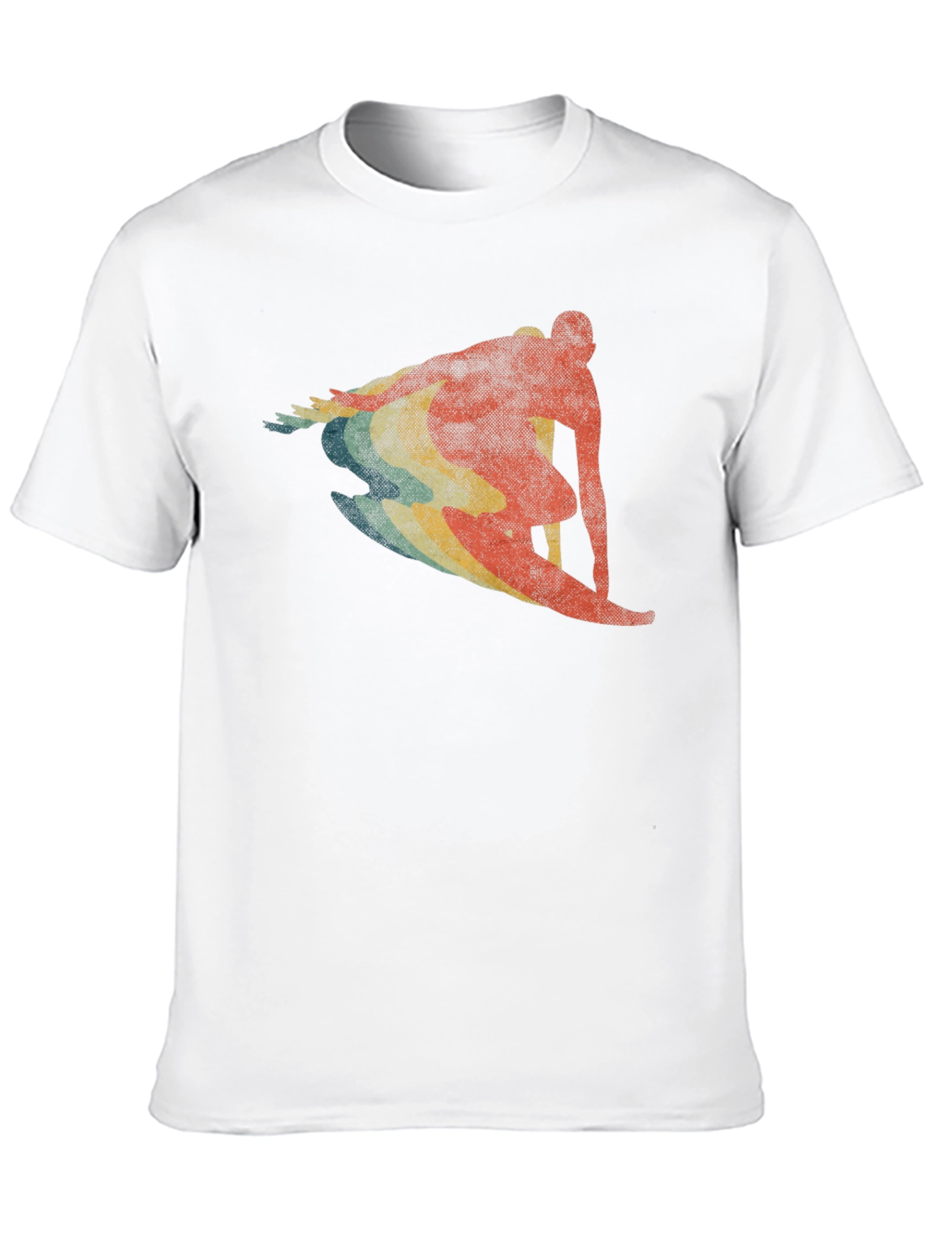 Retro Surfer Graphic T-Shirt - Black