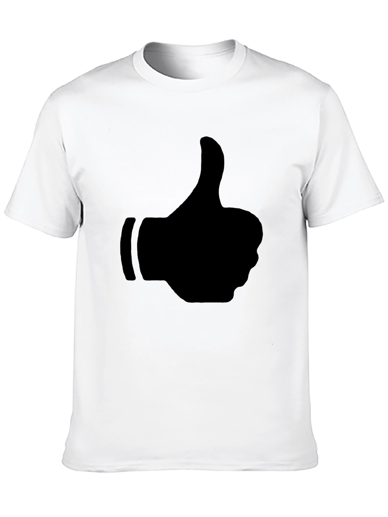 Thumbs Up Graphic Tee - Casual Black T-Shirt