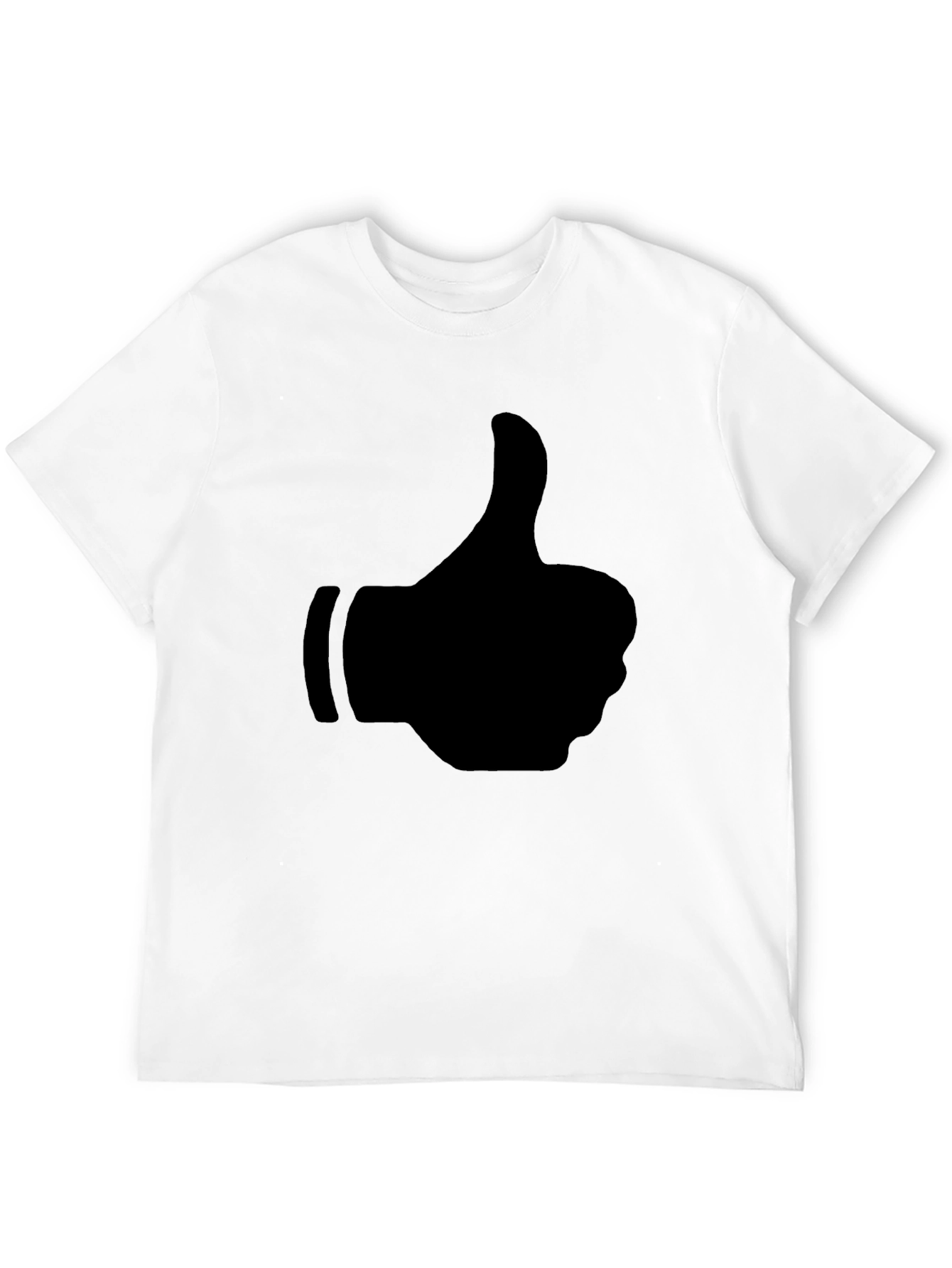Thumbs Up Graphic Tee - Casual Black T-Shirt