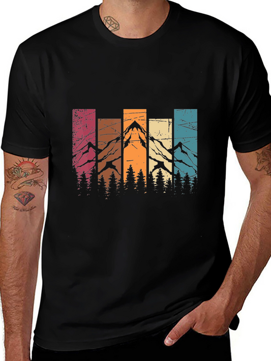 Retro Mountain Range Graphic T-Shirt