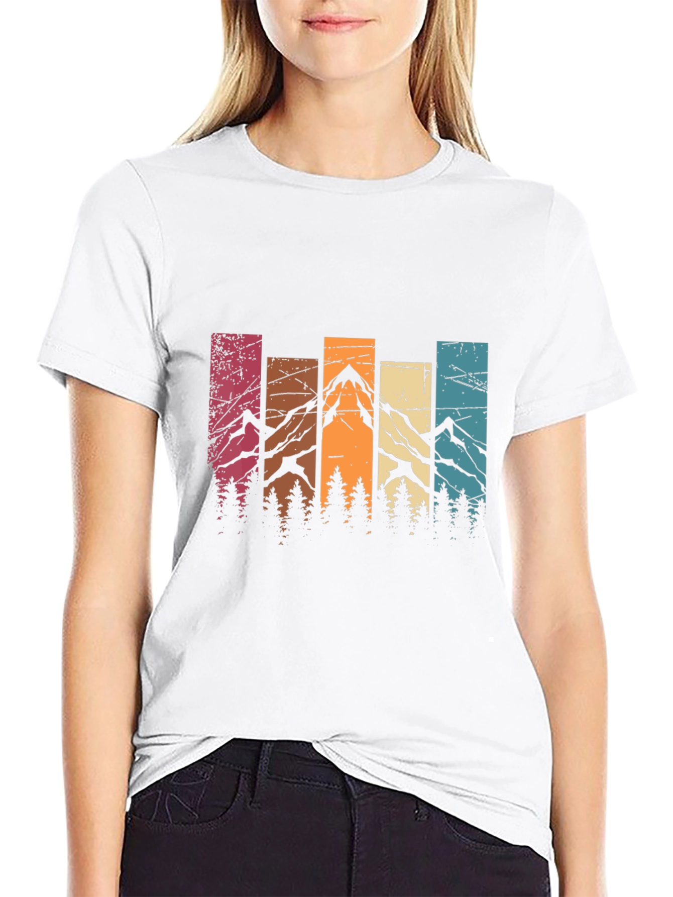 Retro Mountain Range Graphic T-Shirt