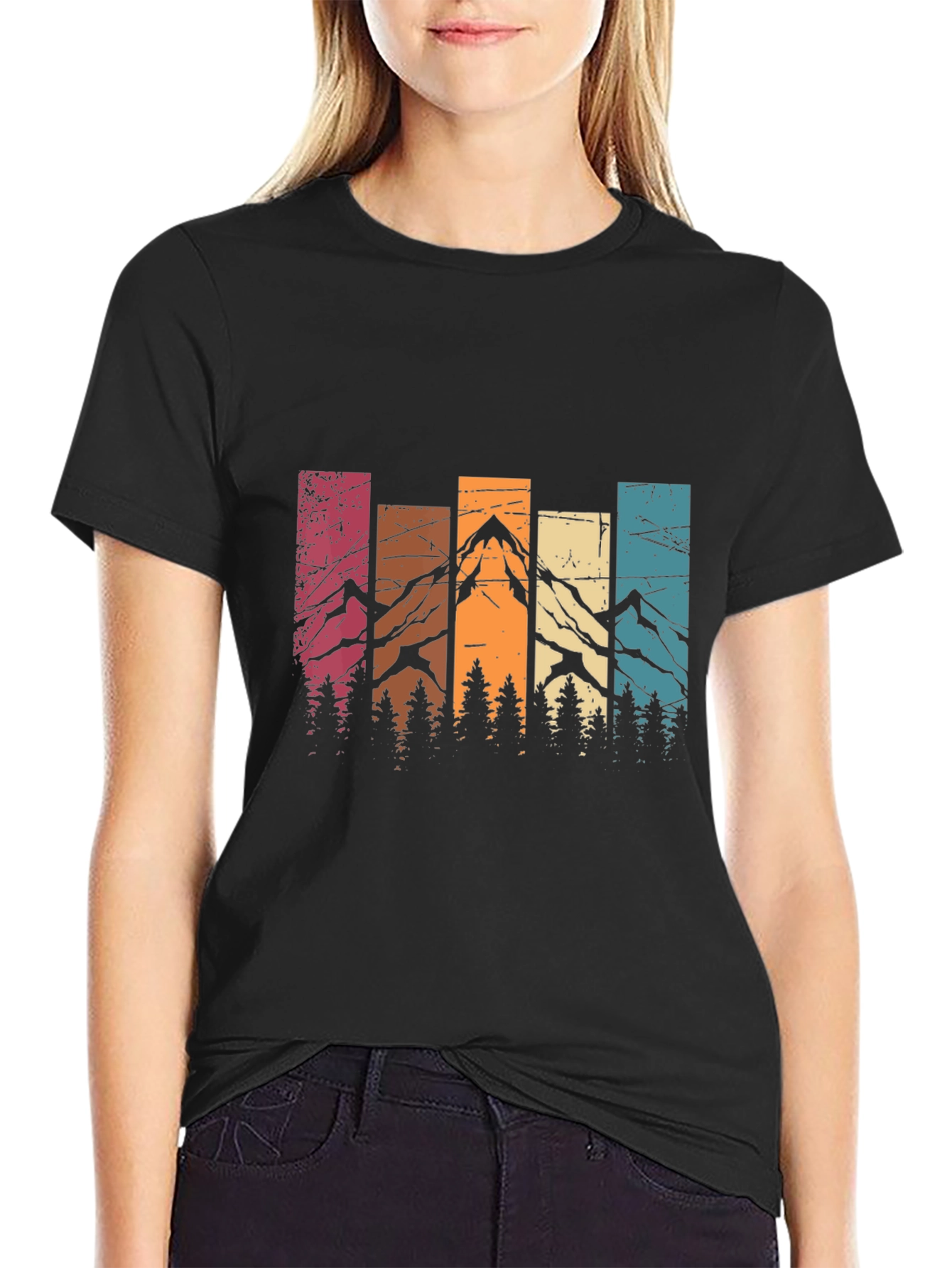 Retro Mountain Range Graphic T-Shirt