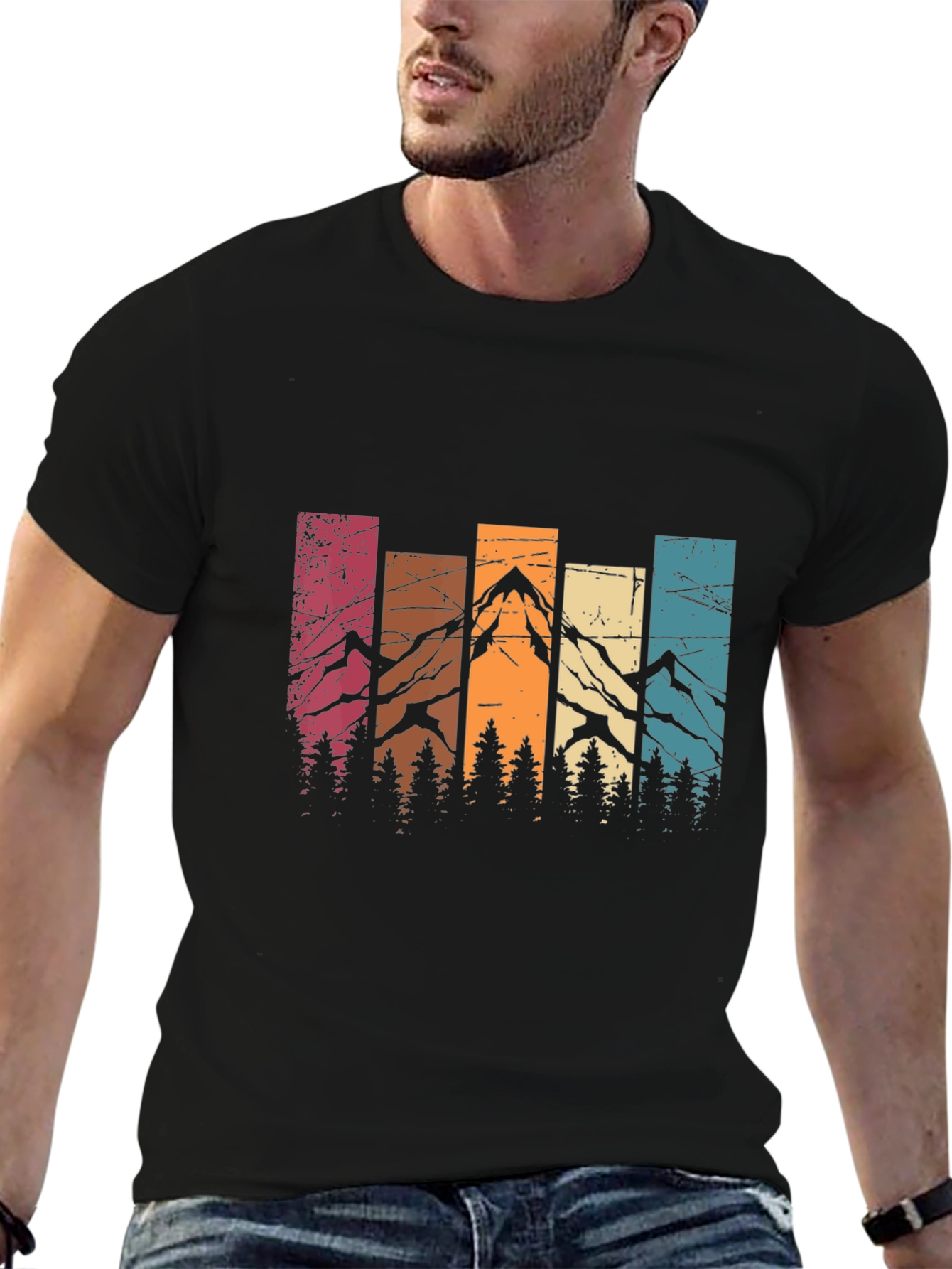 Retro Mountain Range Graphic T-Shirt