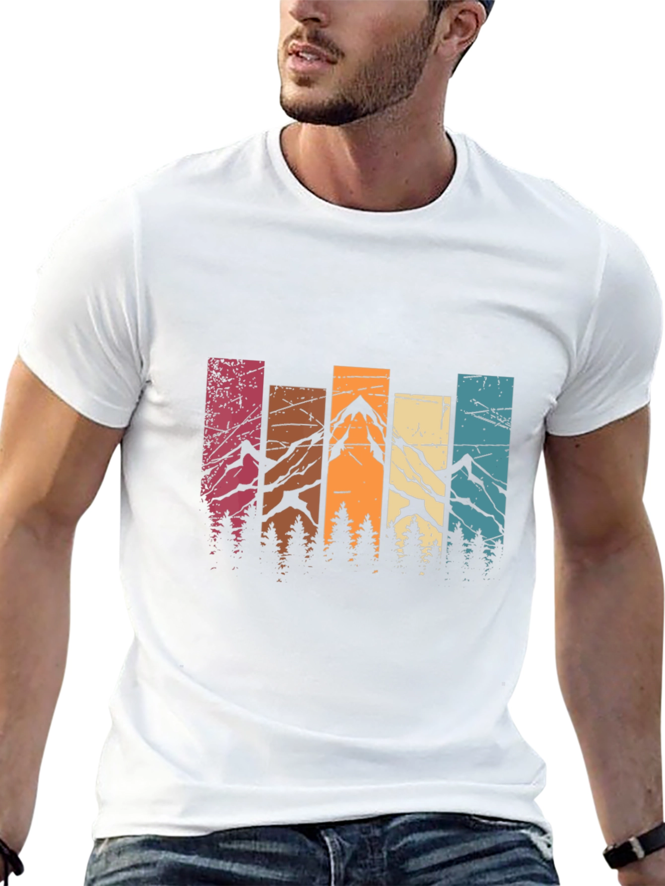 Retro Mountain Range Graphic T-Shirt