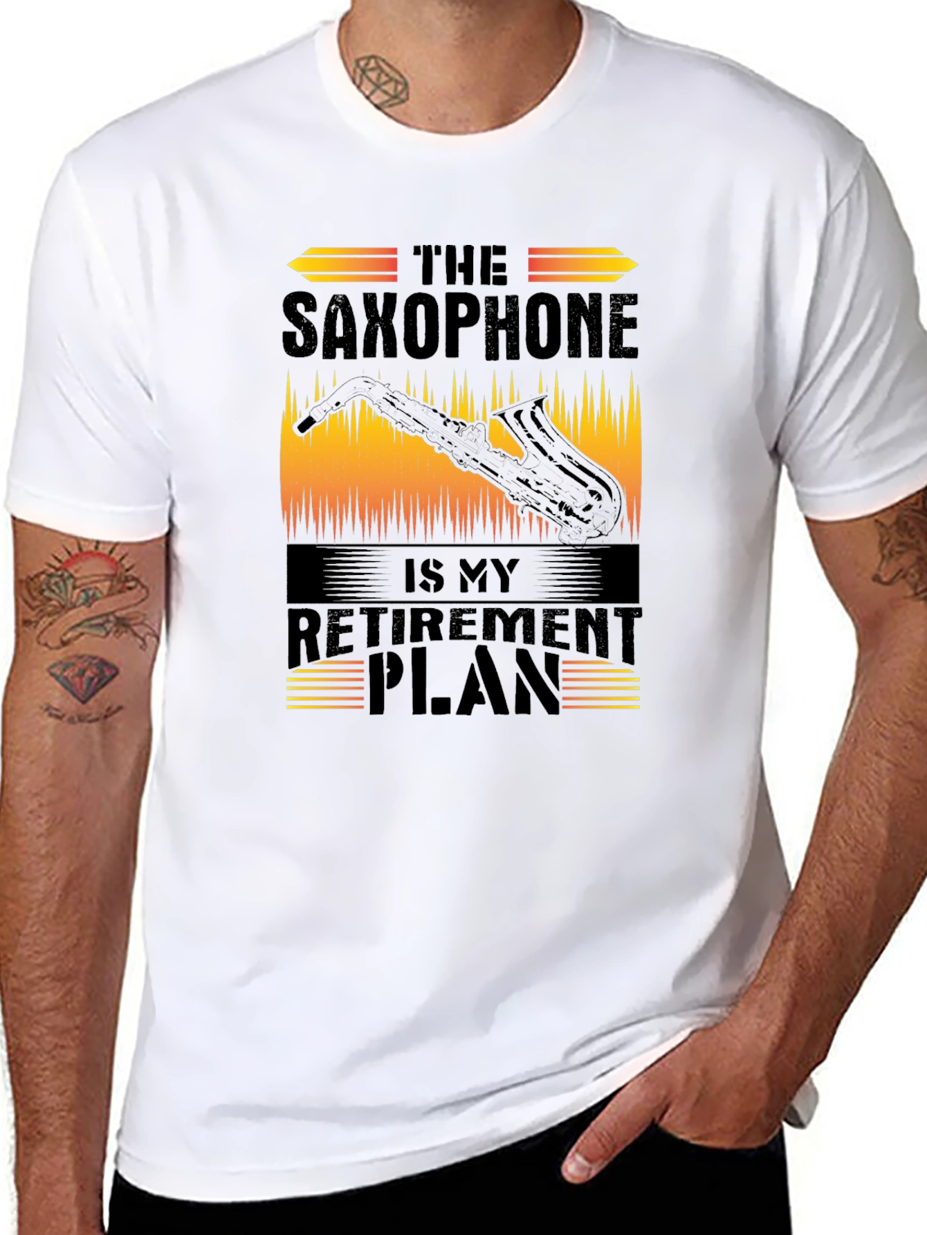 Saxophone Retirement Plan Graphic T-Shirt