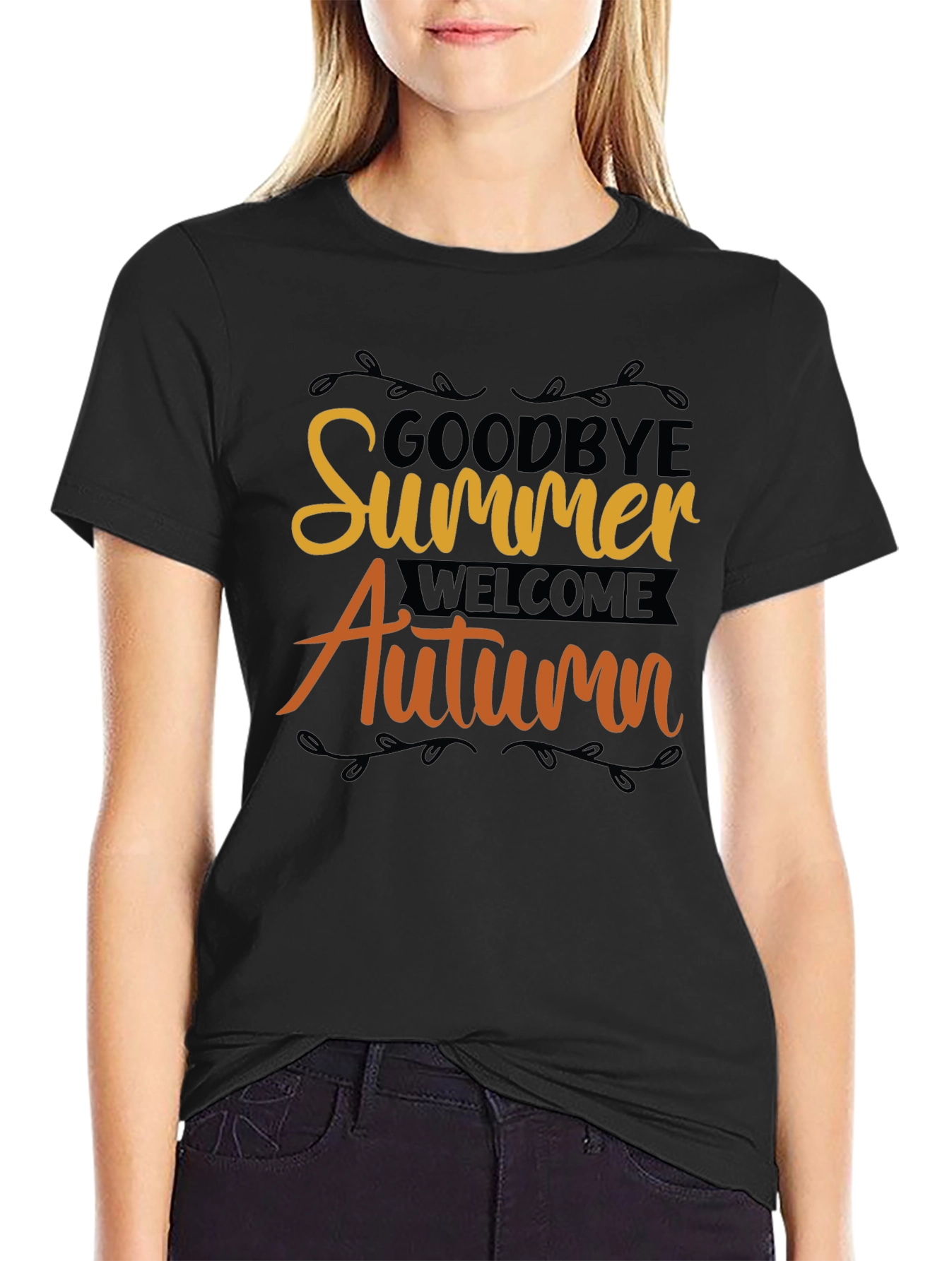 Goodbye Summer Welcome Autumn Graphic Tee