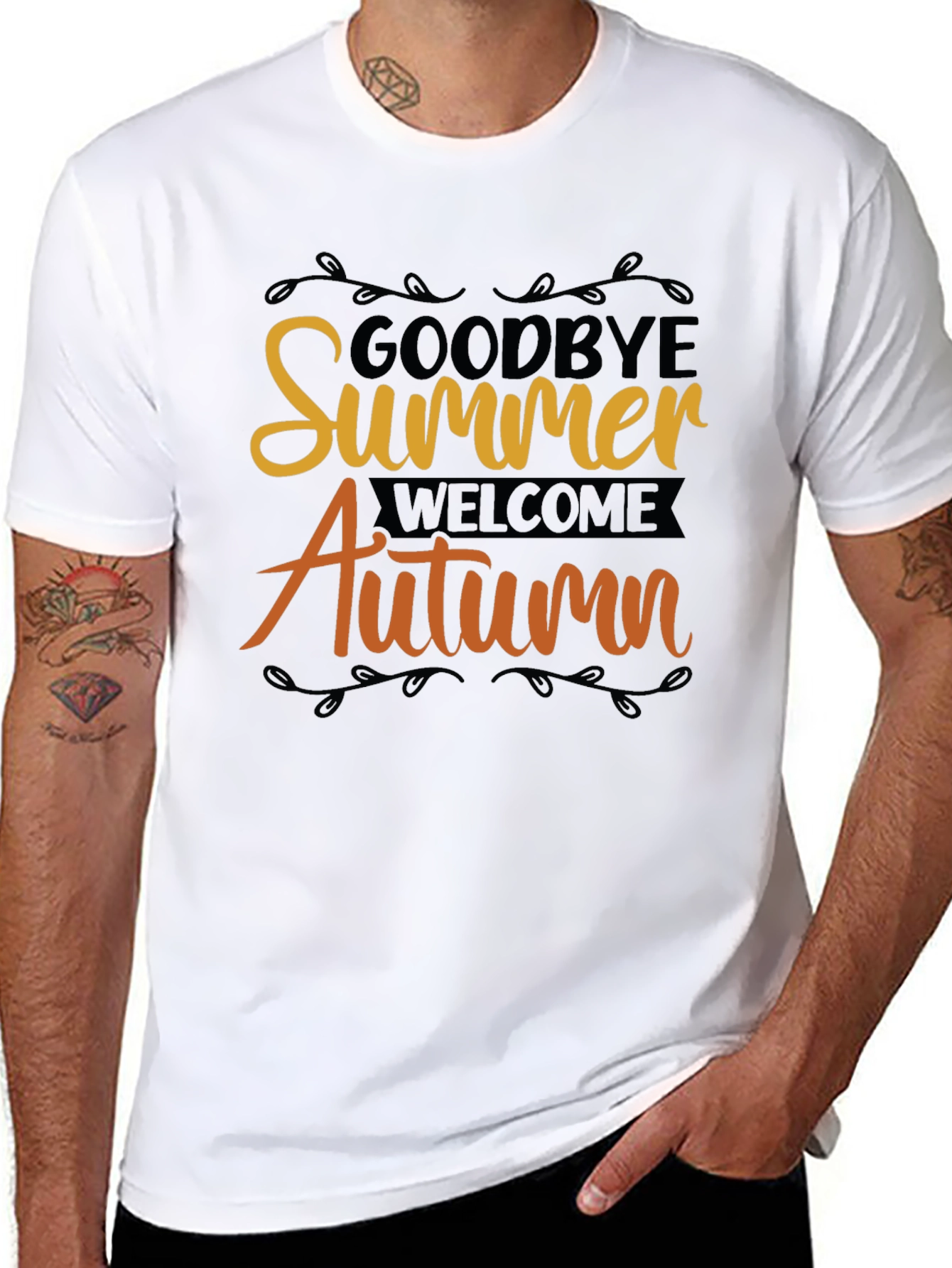 Goodbye Summer Welcome Autumn Graphic Tee