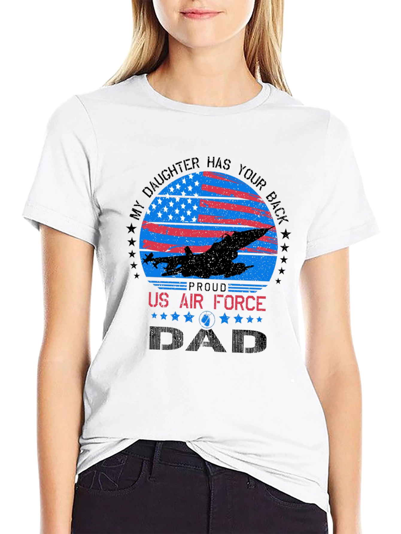 Proud US Air Force Dad Graphic T-Shirt
