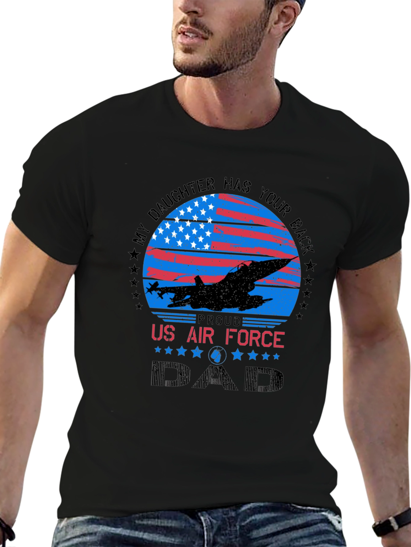 Proud US Air Force Dad Graphic T-Shirt