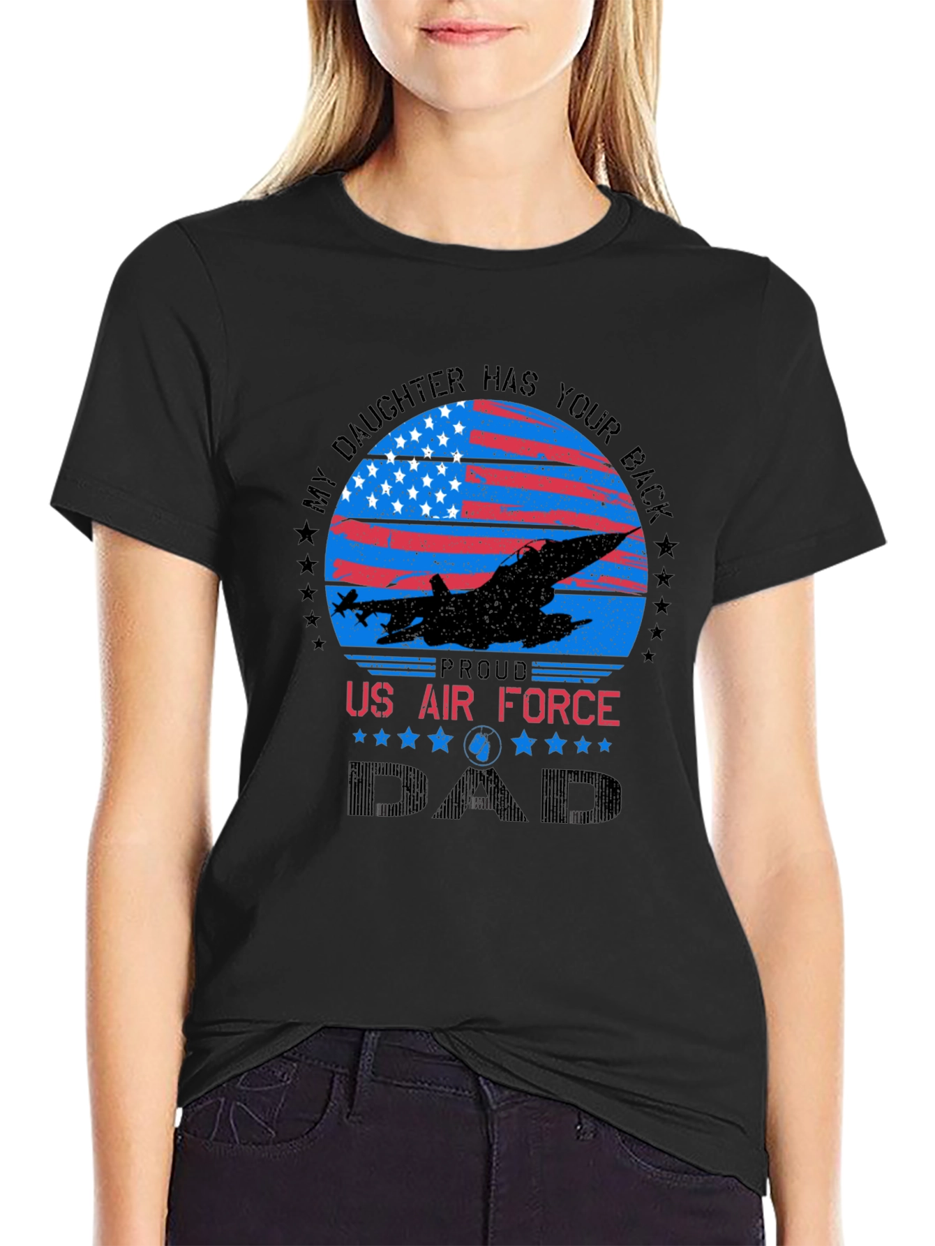 Proud US Air Force Dad Graphic T-Shirt