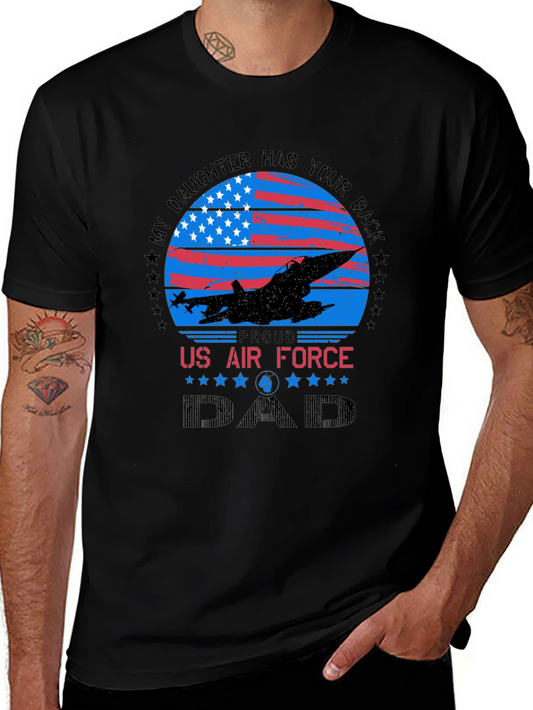Proud US Air Force Dad Graphic T-Shirt