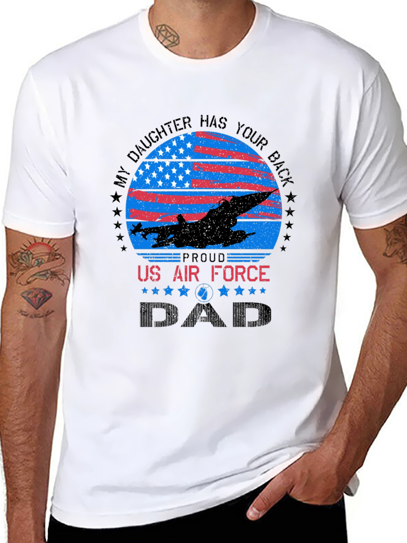 Proud US Air Force Dad Graphic T-Shirt