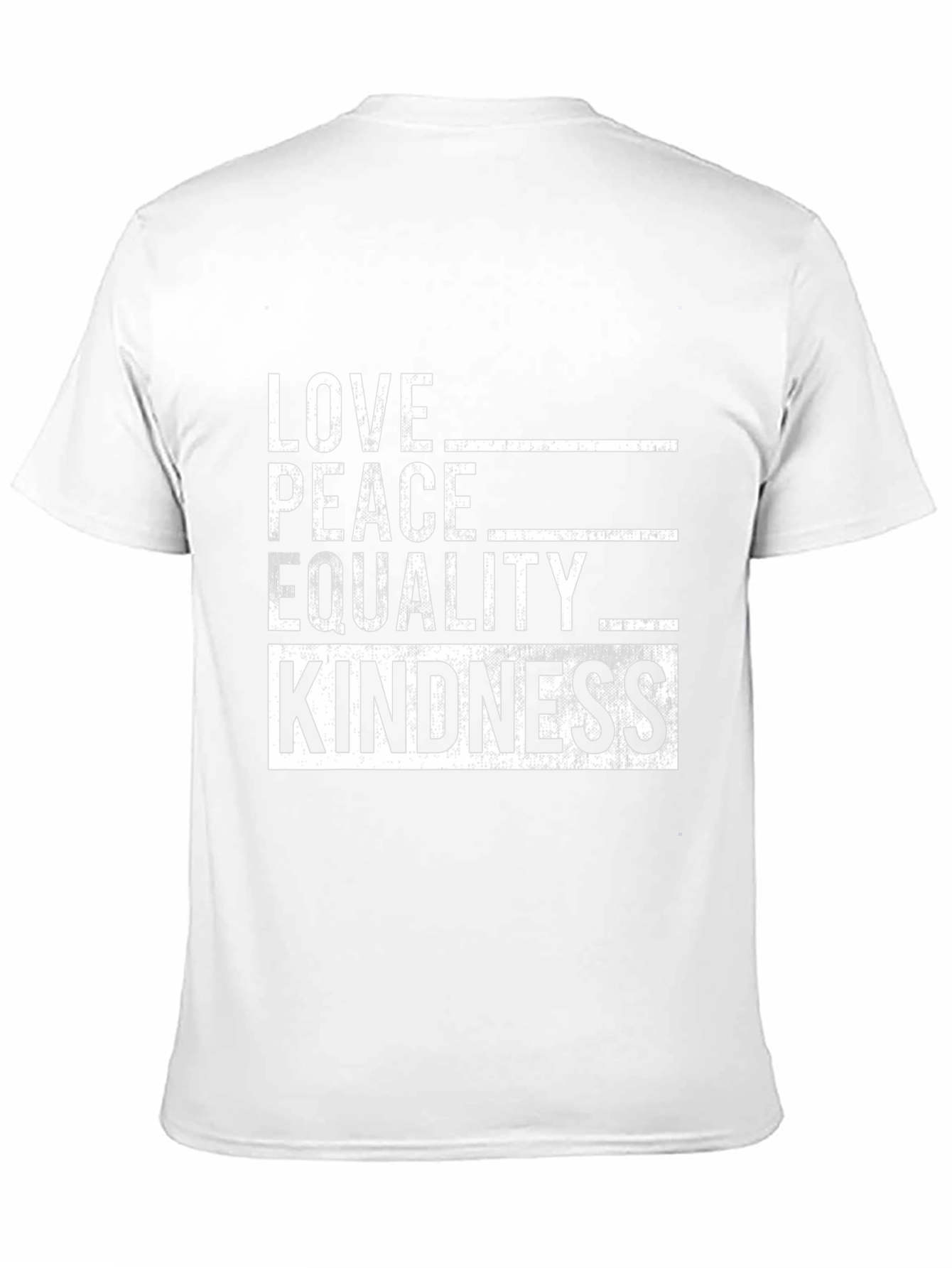 Love Peace Equality Kindness Black Graphic T-Shirt