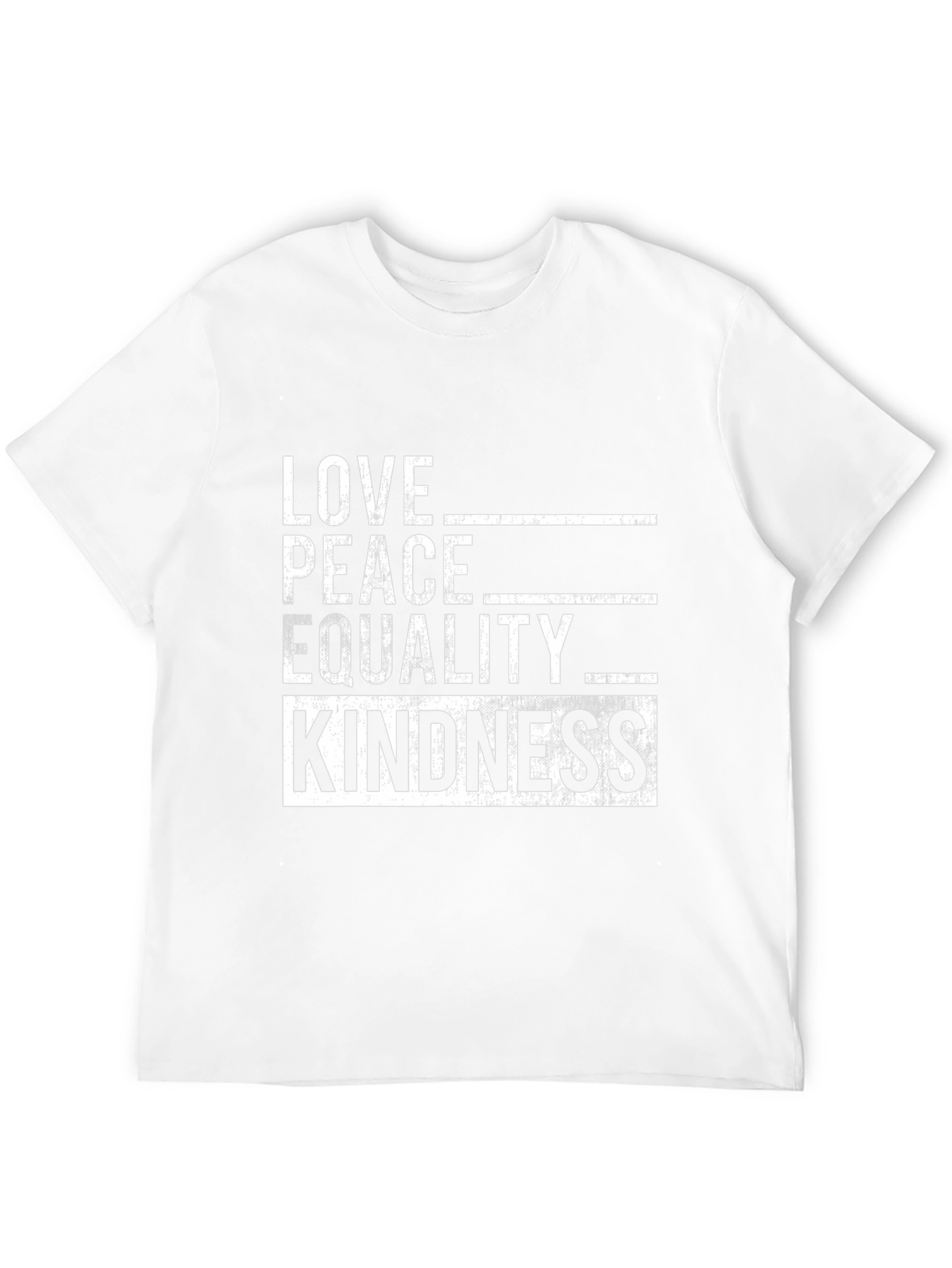 Love Peace Equality Kindness Black Graphic T-Shirt