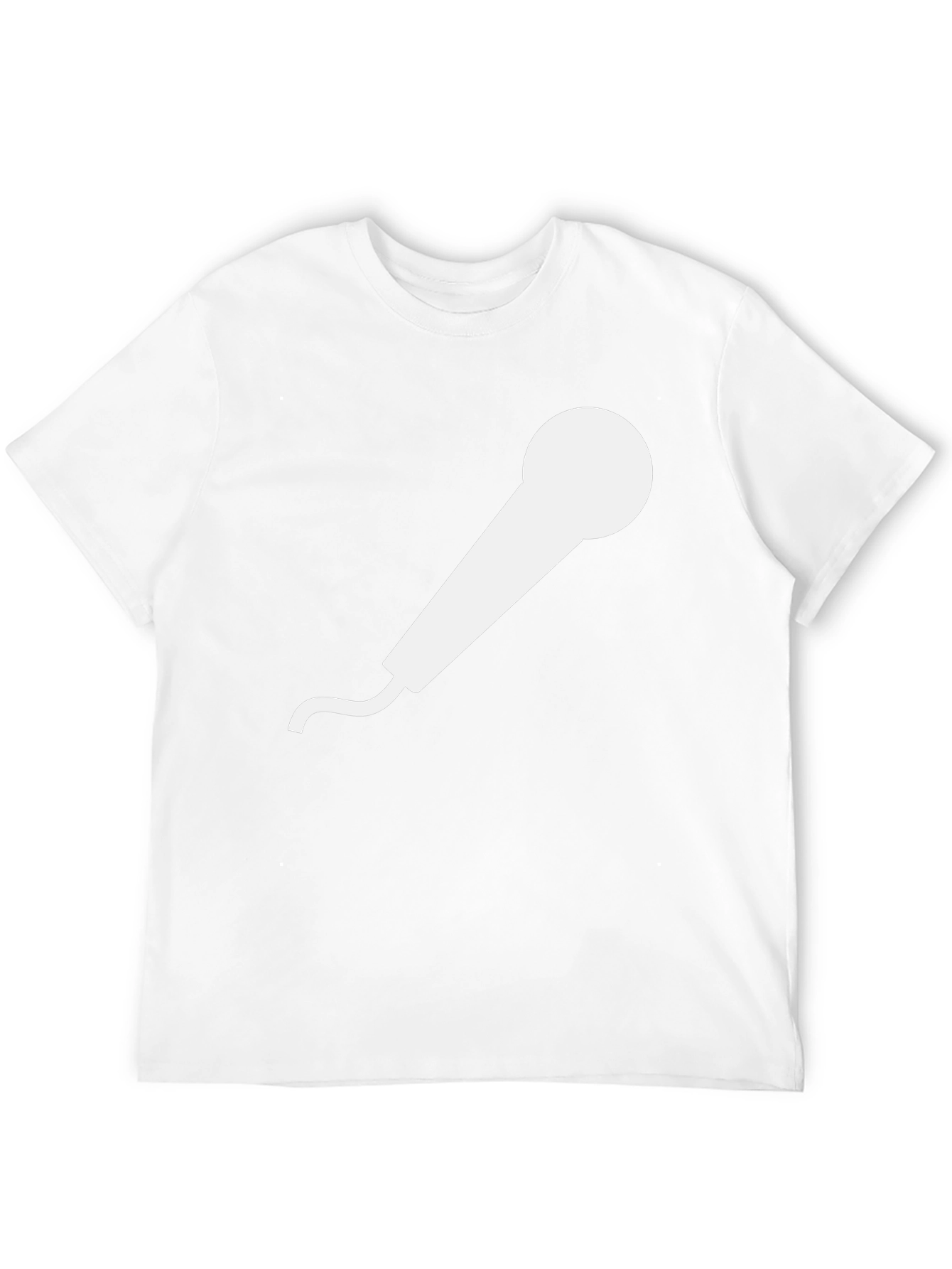 Microphone Graphic Tee - Black Cotton T-Shirt
