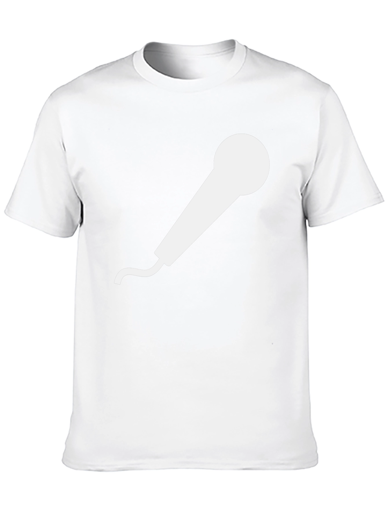 Microphone Graphic Tee - Black Cotton T-Shirt