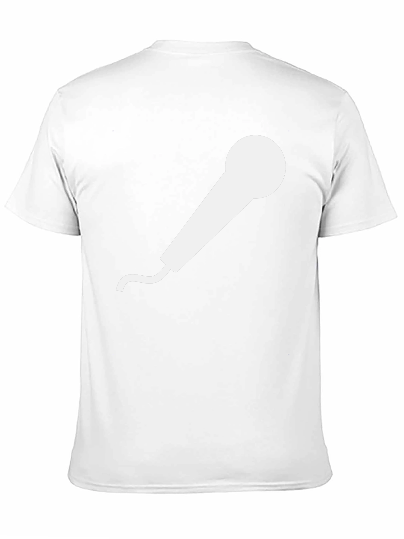 Microphone Graphic Tee - Black Cotton T-Shirt