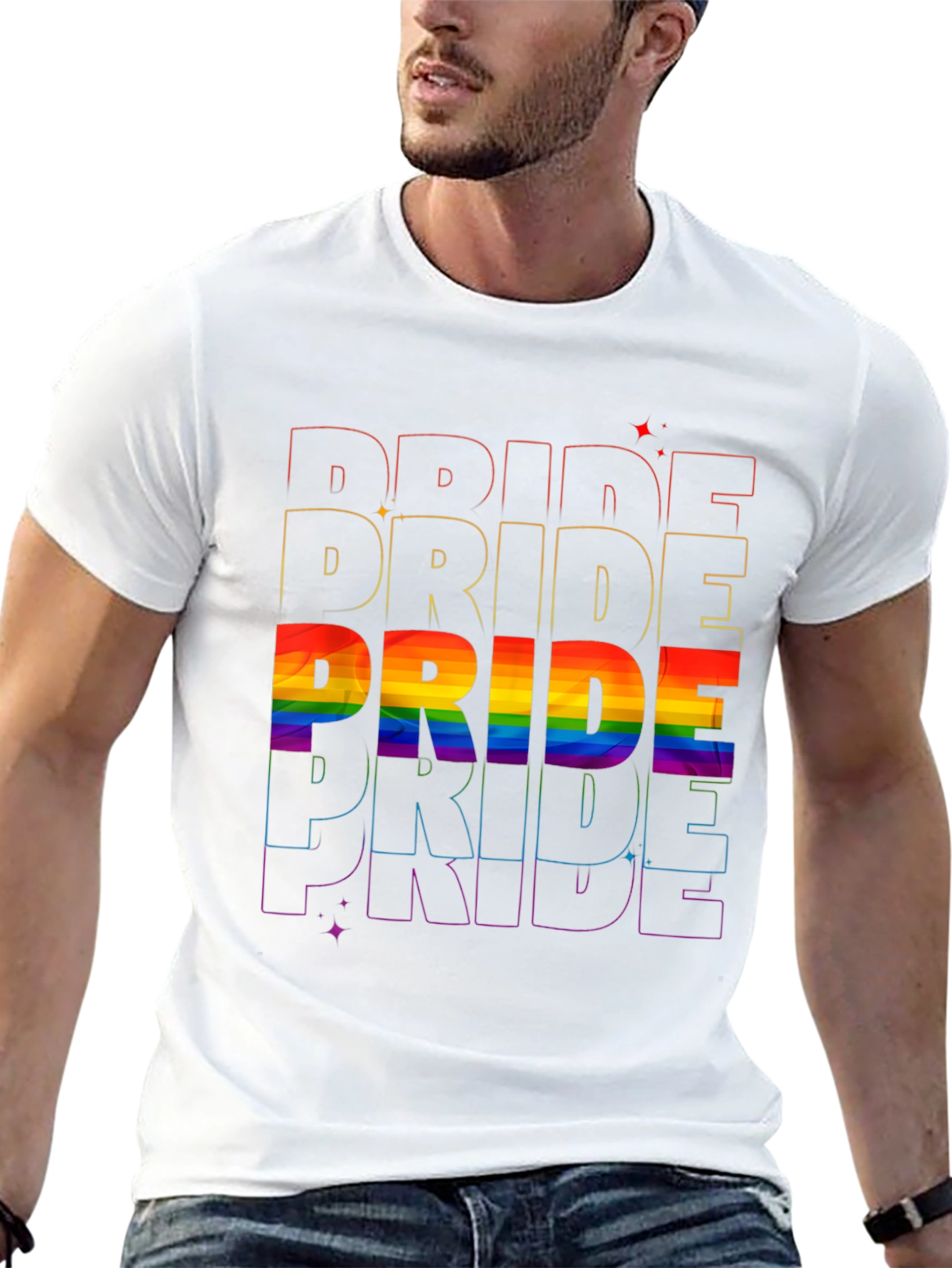 Pride Rainbow T-Shirt LGBTQ+ Pride Month