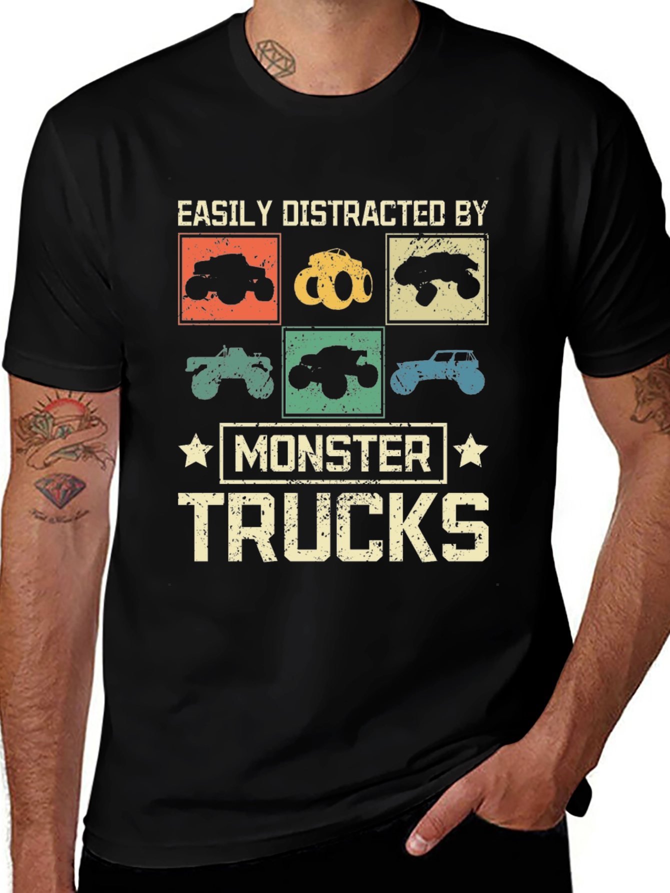 Monster Truck Fan T-Shirt - Easily Distracted Tee