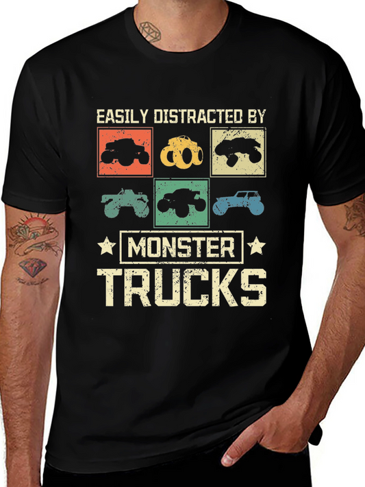 Monster Truck Fan T-Shirt - Easily Distracted Tee