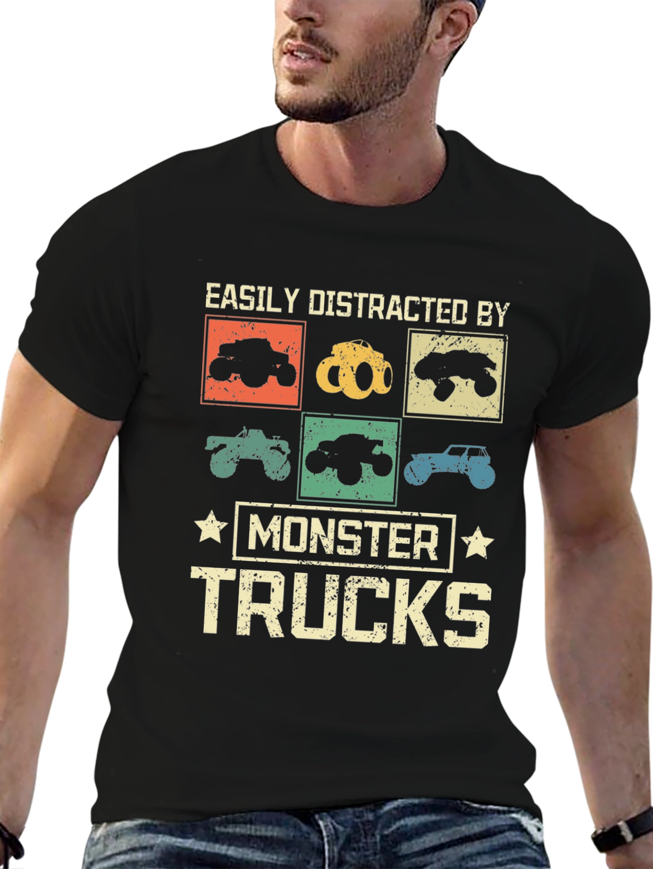 Monster Truck Fan T-Shirt - Easily Distracted Tee