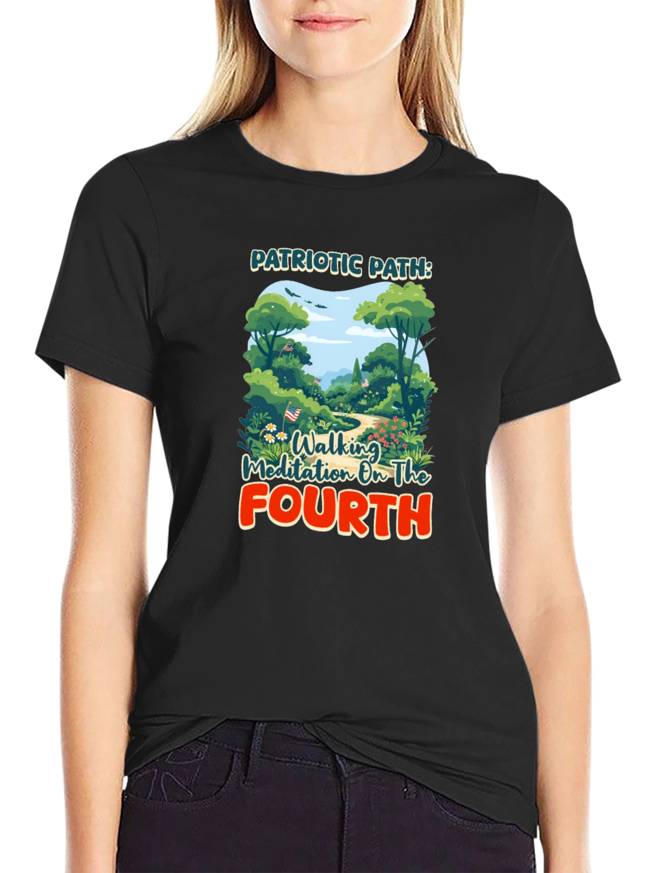 Patriotic Path Walking Meditation Tee