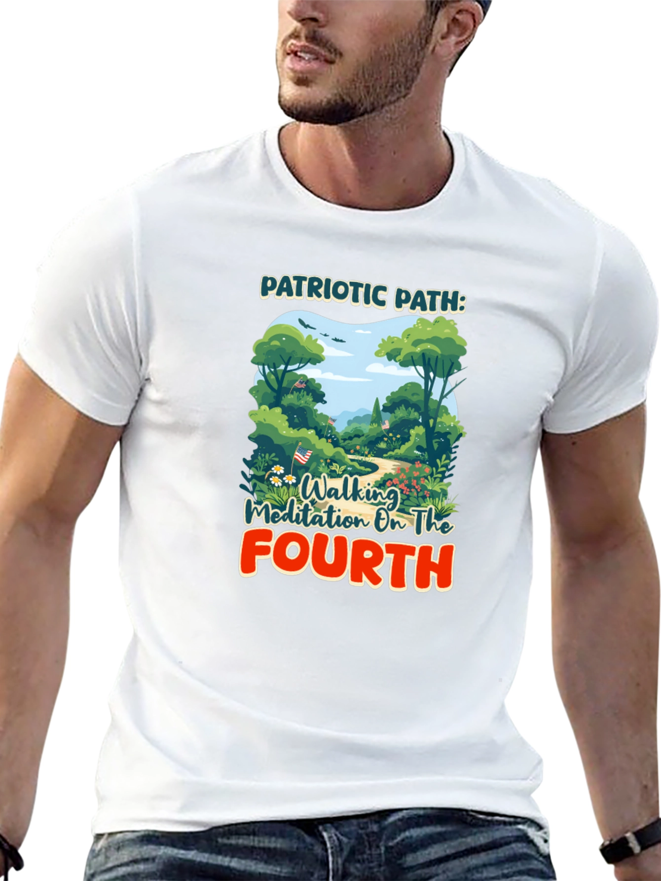 Patriotic Path Walking Meditation Tee