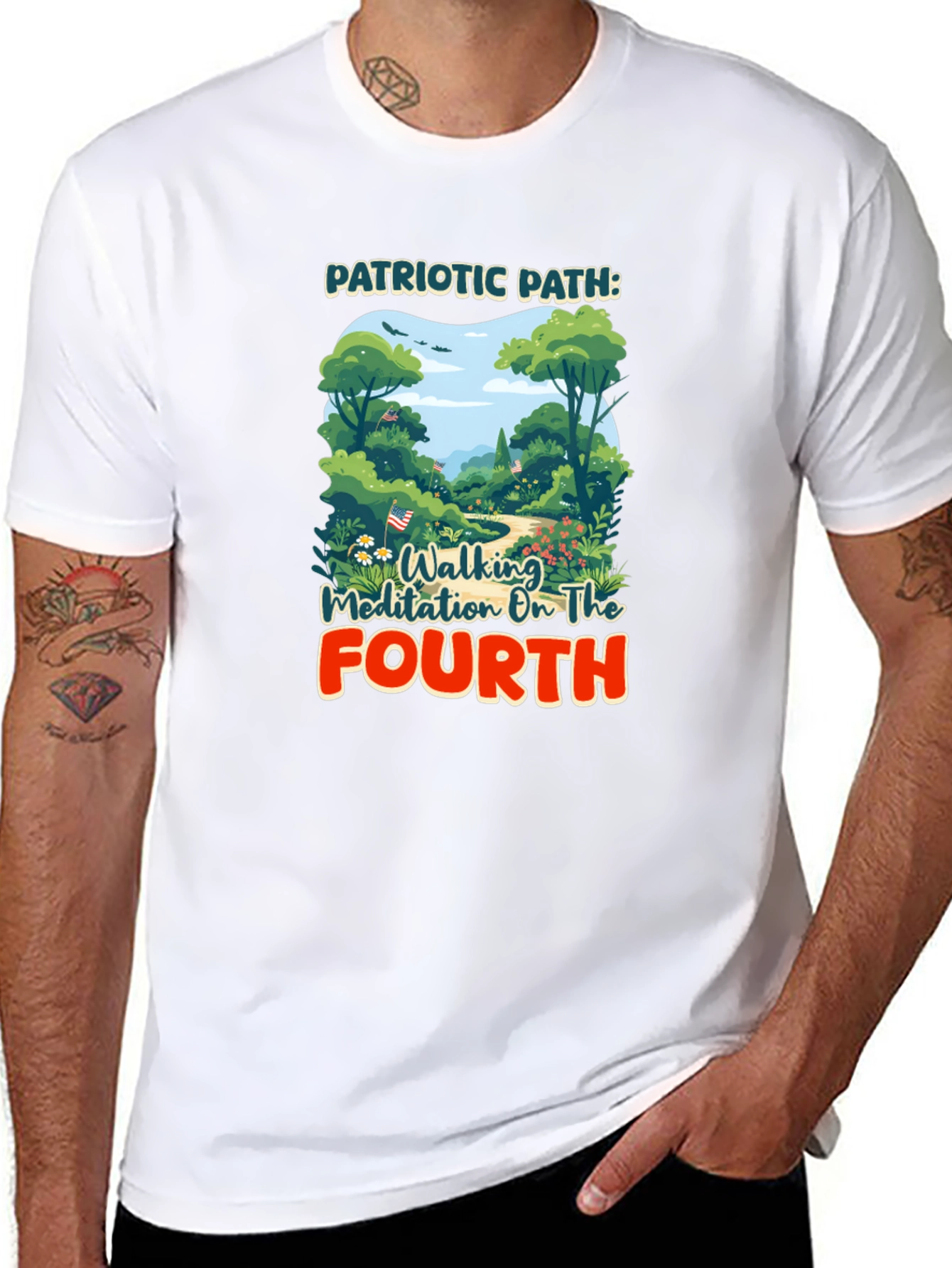 Patriotic Path Walking Meditation Tee