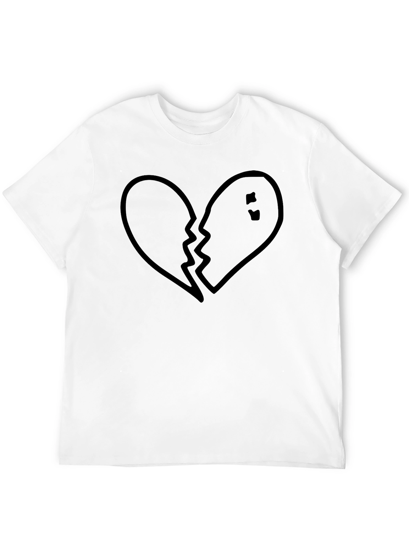 Broken Heart Graphic Tee - Black