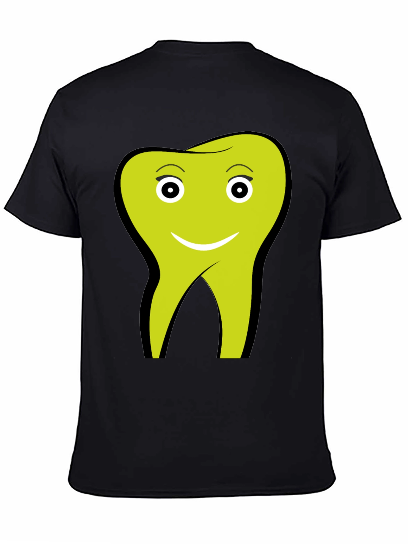 Funny Tooth Graphic Tee - Black Cotton Comfort