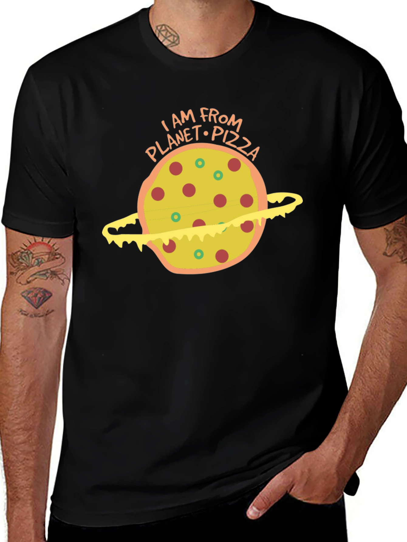 Planet Pizza Graphic T-Shirt
