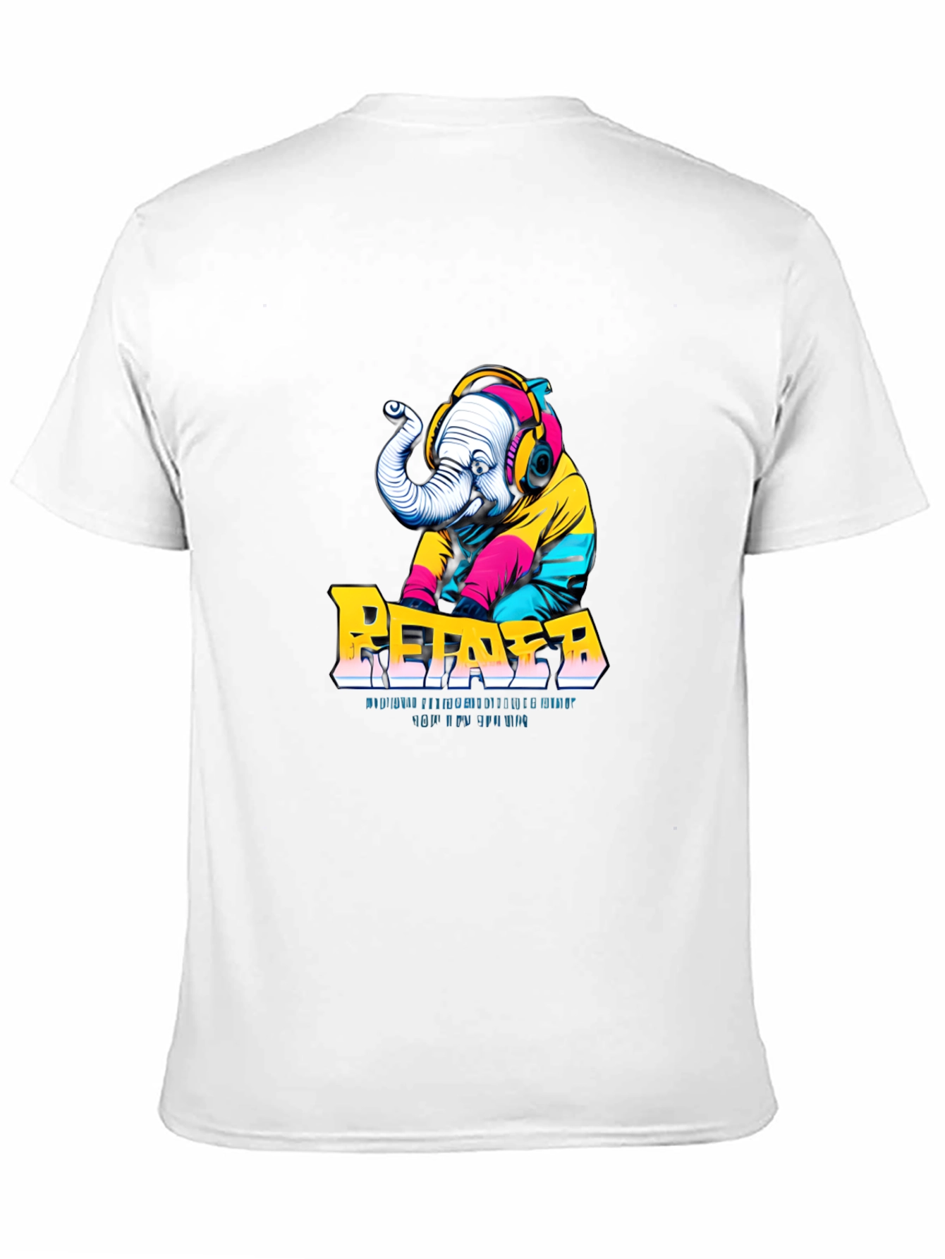 Retro DJ Elephant Graphic Tee