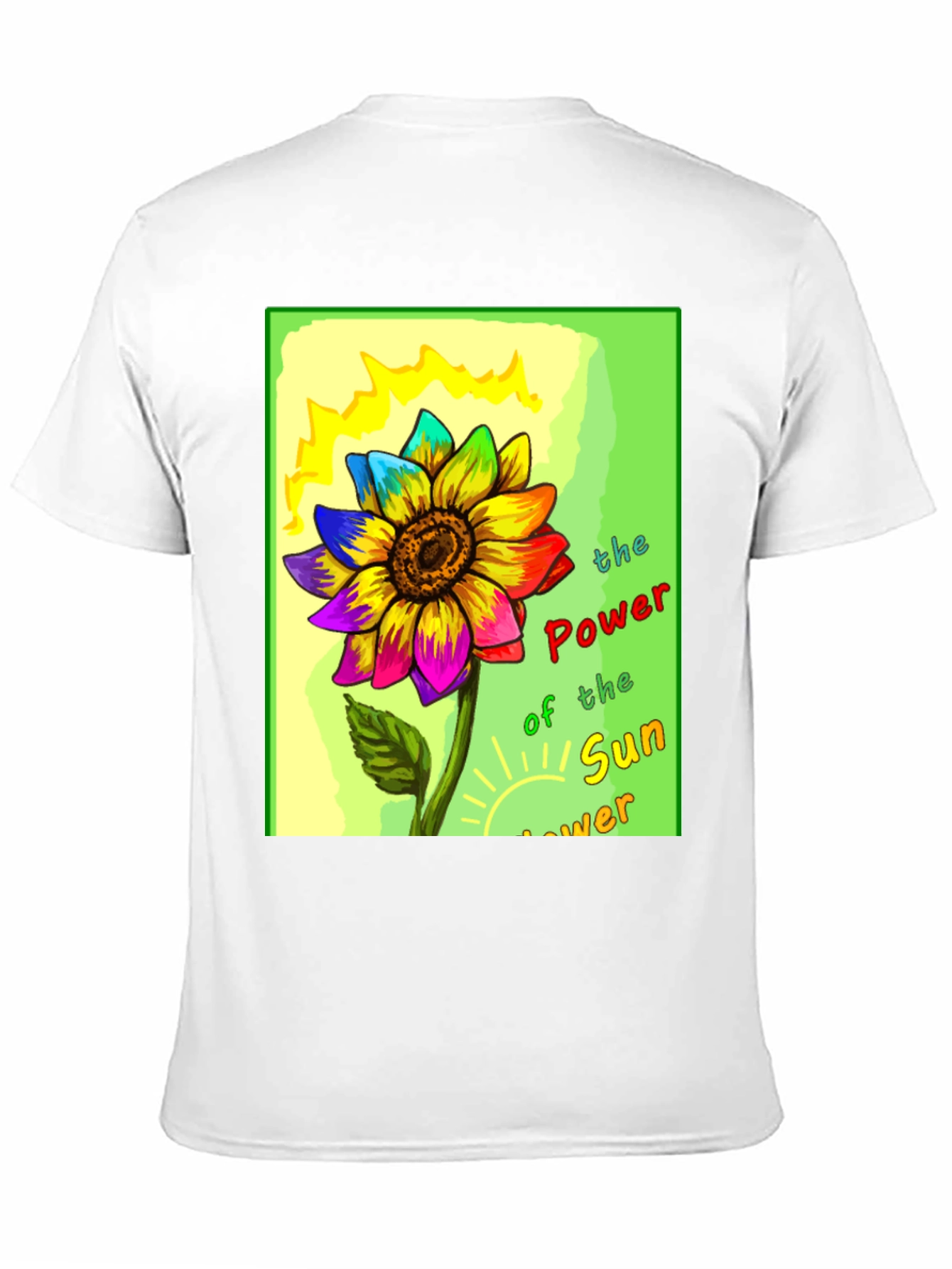 Rainbow Sunflower Graphic T-Shirt