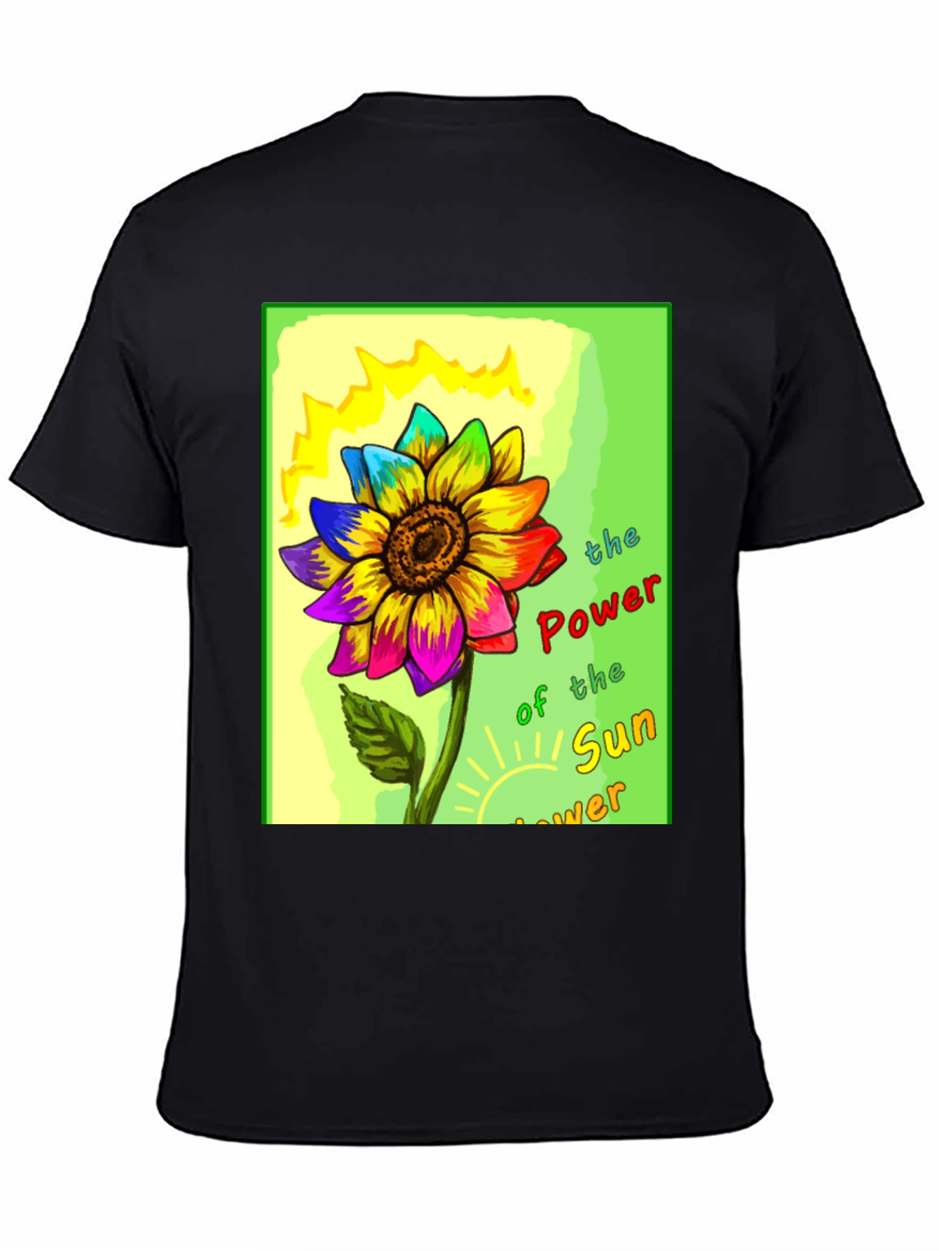 Rainbow Sunflower Graphic T-Shirt