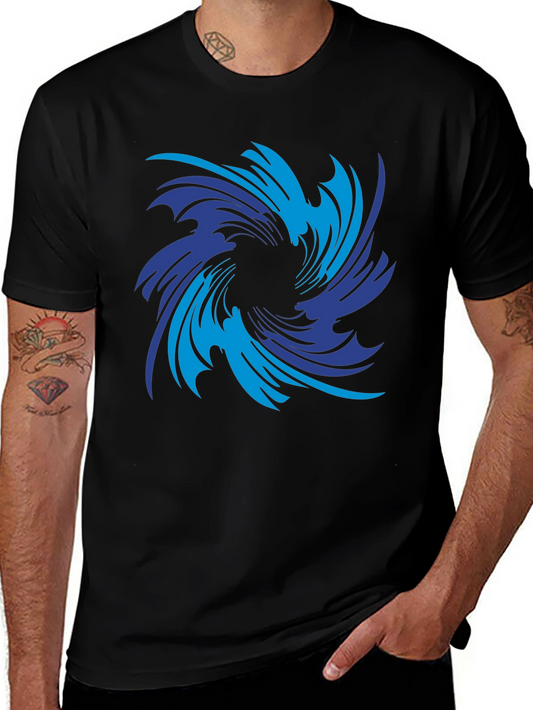 Vortex Graphic Print Black Tee