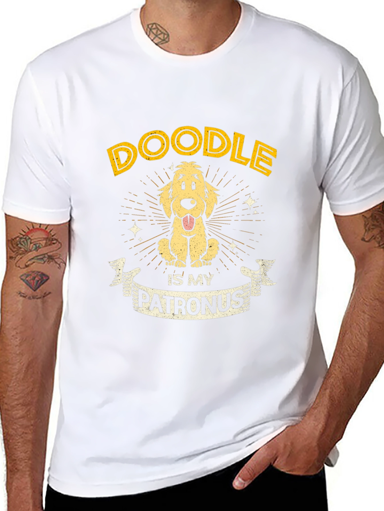 Doodle is My Patronus Black T-Shirt