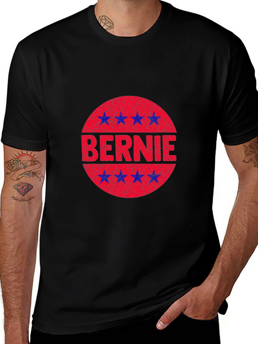 Bernie Star Circle Graphic Black T-Shirt