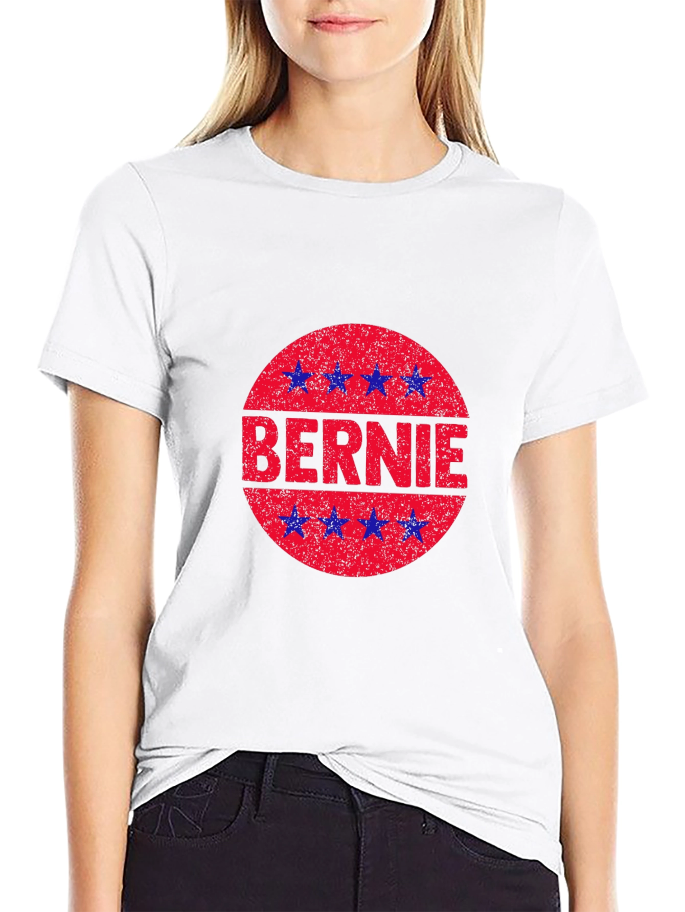 Bernie Star Circle Graphic Black T-Shirt