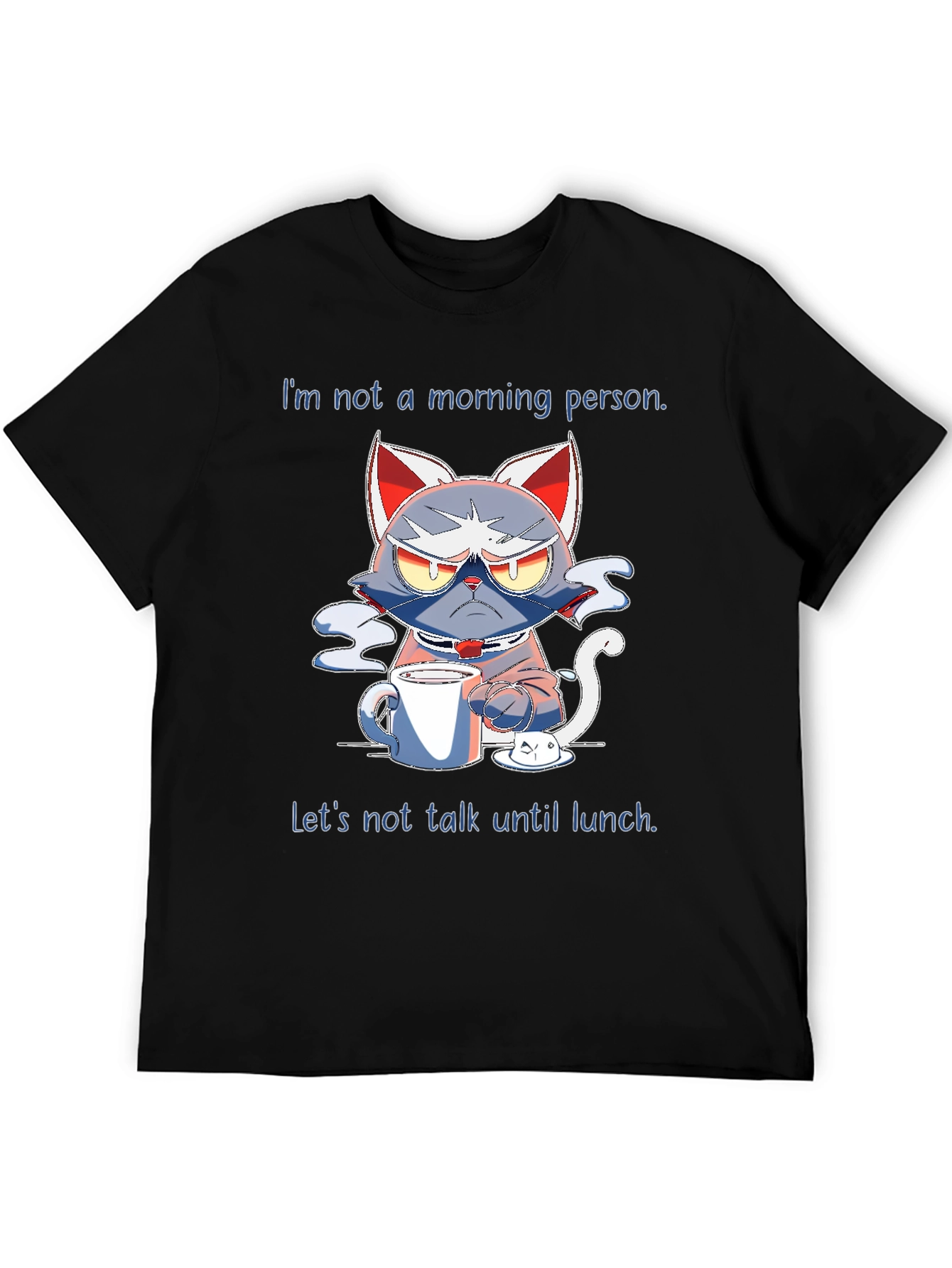 Funny Not a Morning Person Cat T-Shirt